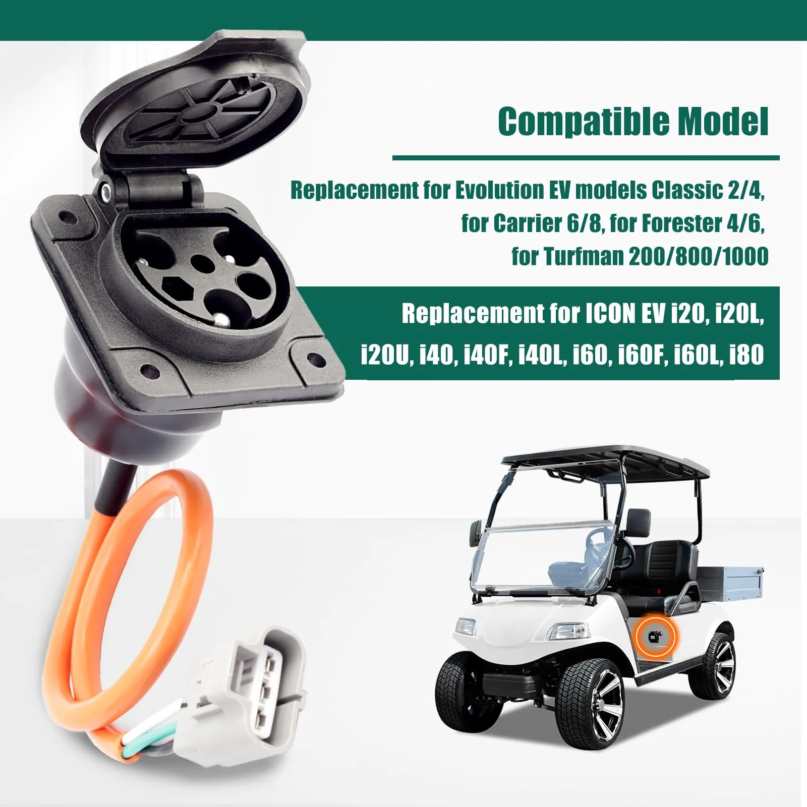 YUXIVCNE ST-031016-PZ Golf Cart Charger Receptacle image 3