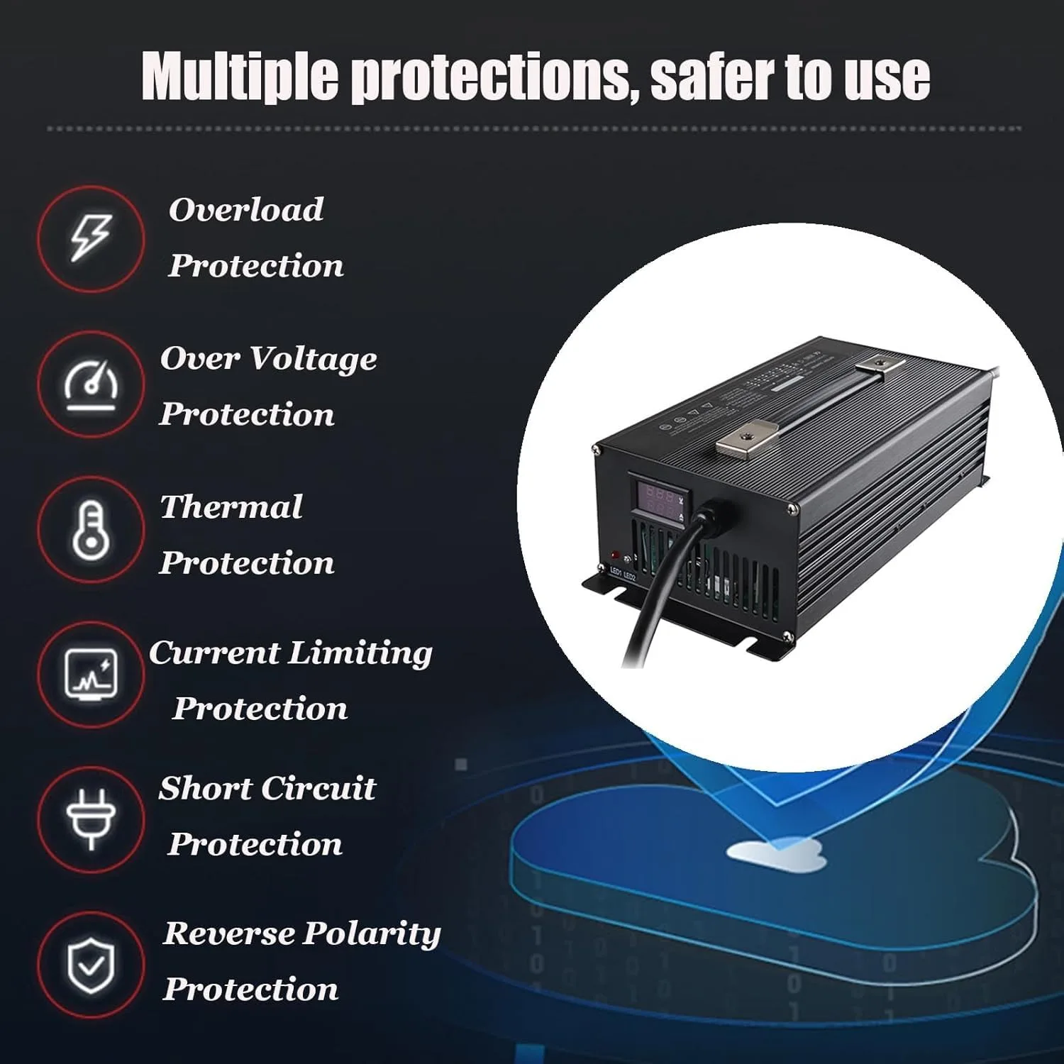 Generic 24V 40A Lead-Acid Golf Cart Battery Charger image 3