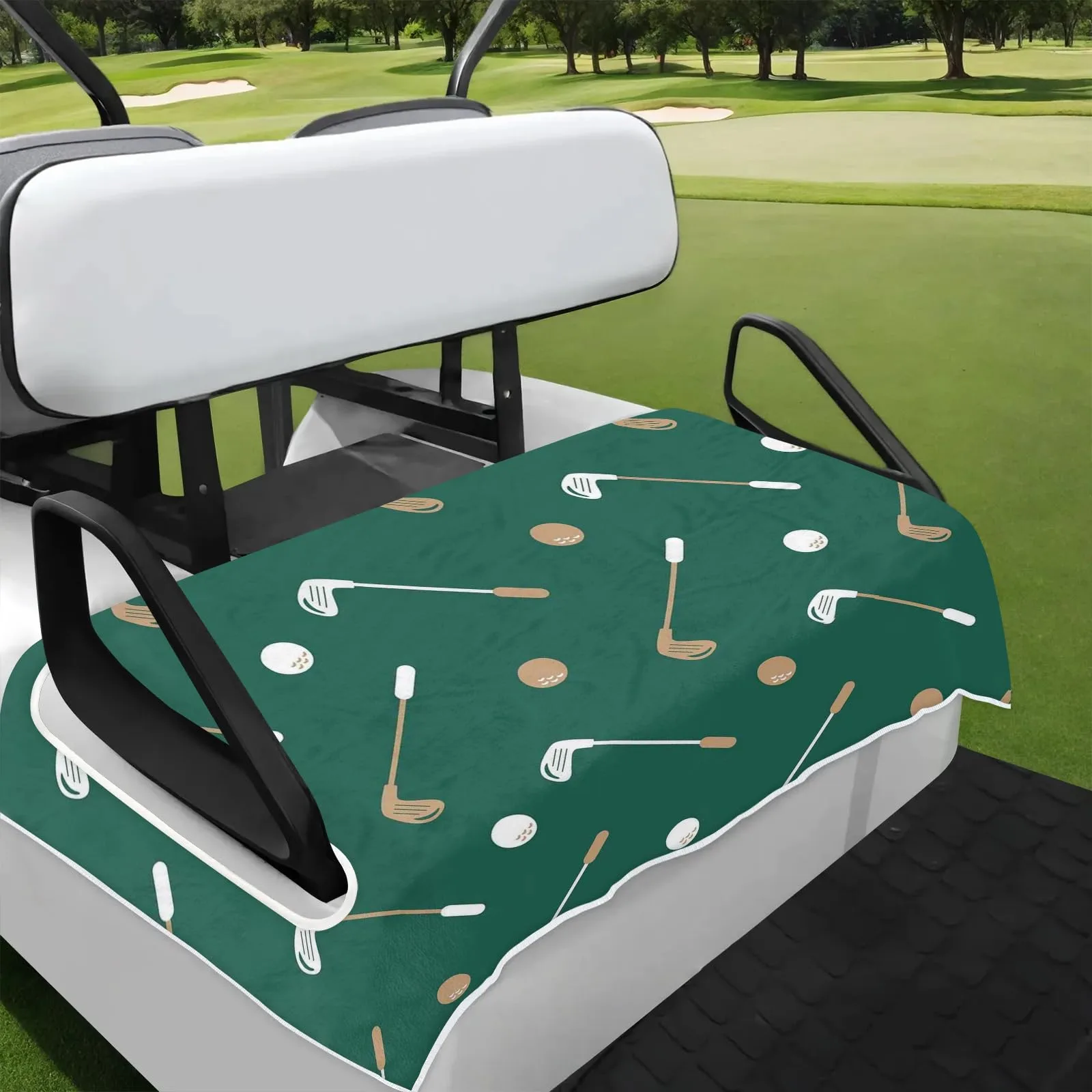 Tiveruda Universal 51 x 31" Golf Cart Seat Cover for 2-Person Seats