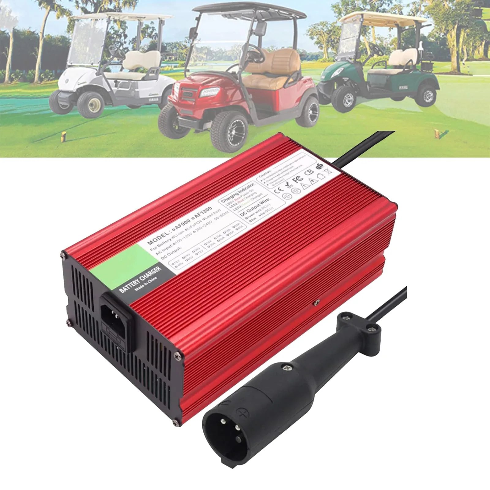 HYDTGZ 48V 17A Club Car Golf Cart Battery Charger