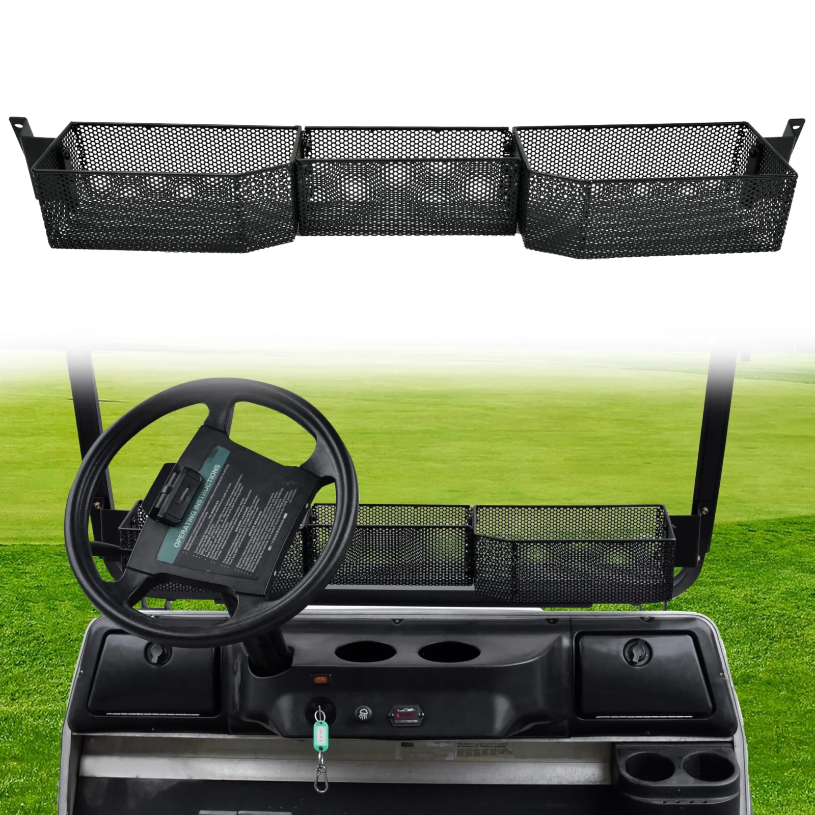 KEWISAUTO Storage Basket for 2001+ Club Car DS