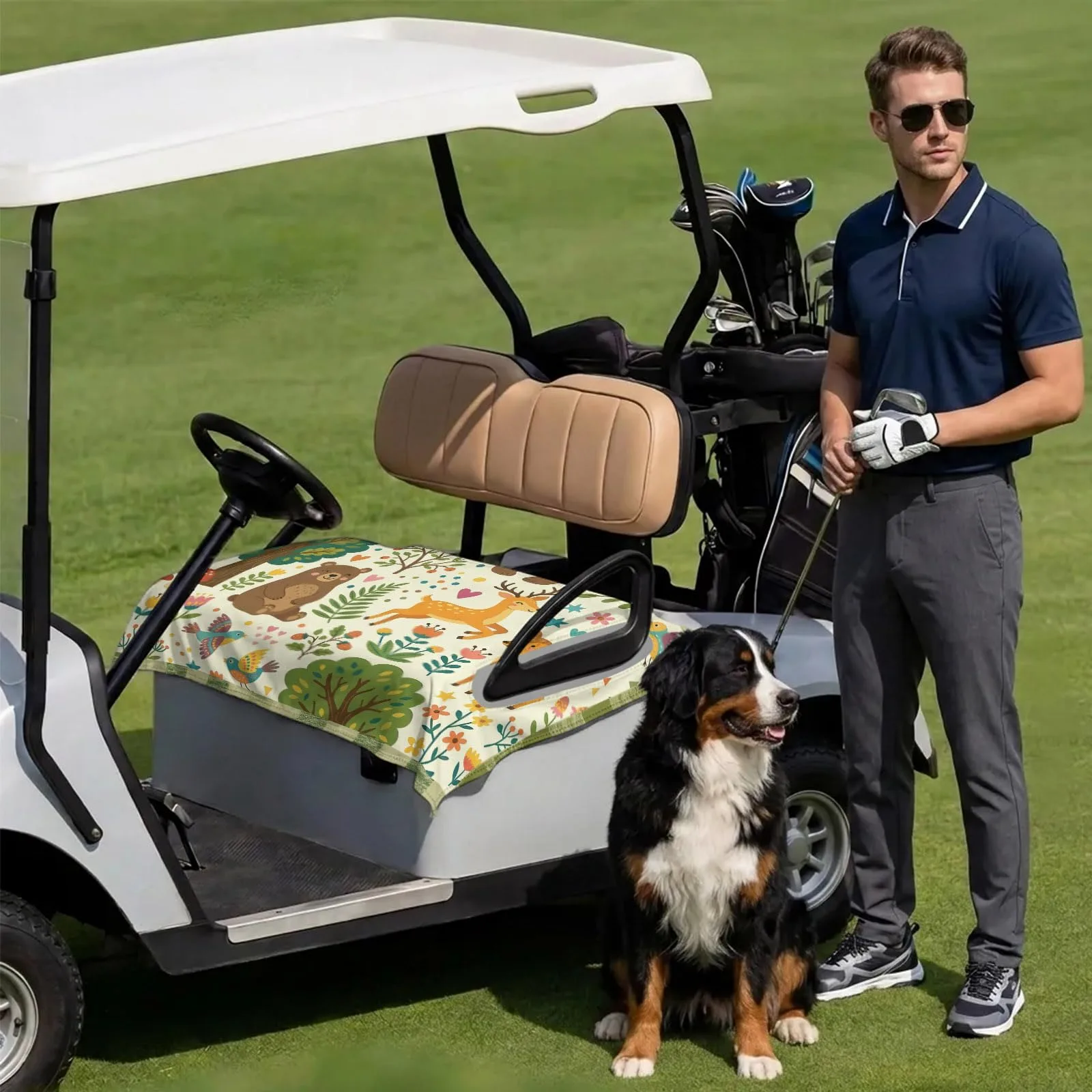 DecorLovee Golf Cart Seat Cover for 2-Seater Carts image 3