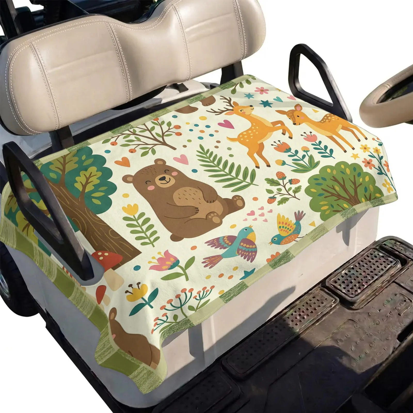 DecorLovee Golf Cart Seat Cover for 2-Seater Carts