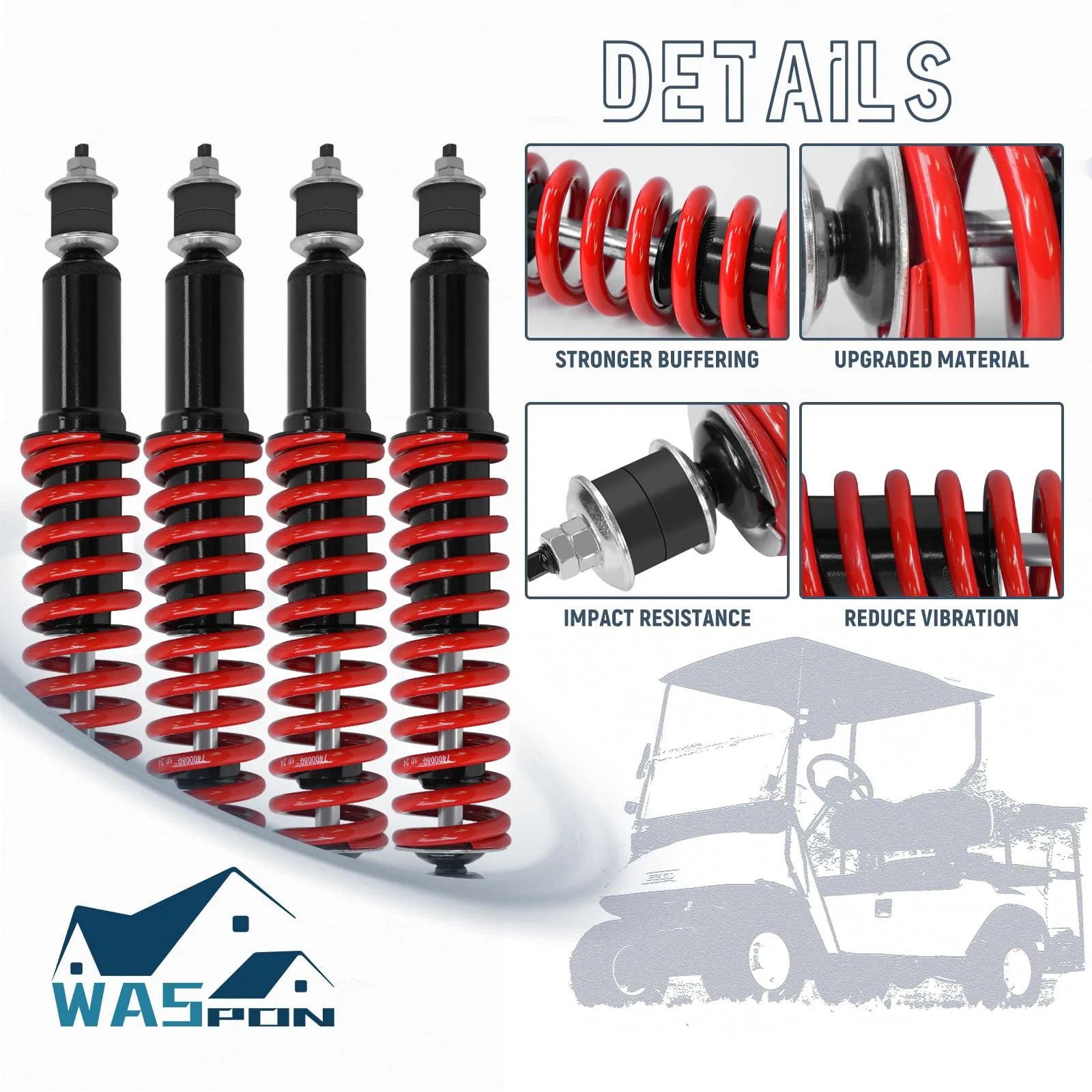 SHUNCHENXIANG E-Z-GO TXT Coil Spring Shock Kit image 2