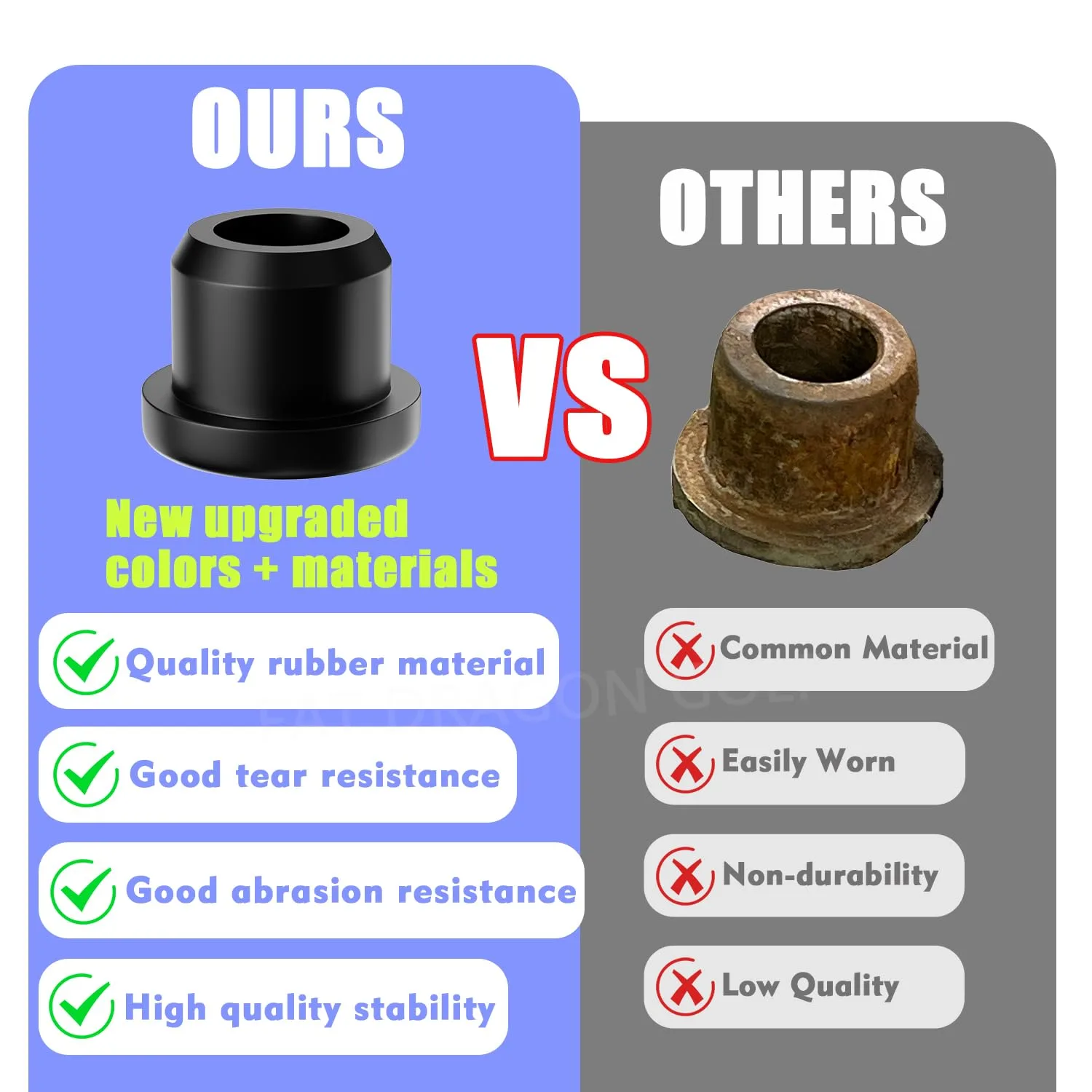 Panglong Club Car Precedent Rear Leaf Spring Bushing Kit image 2