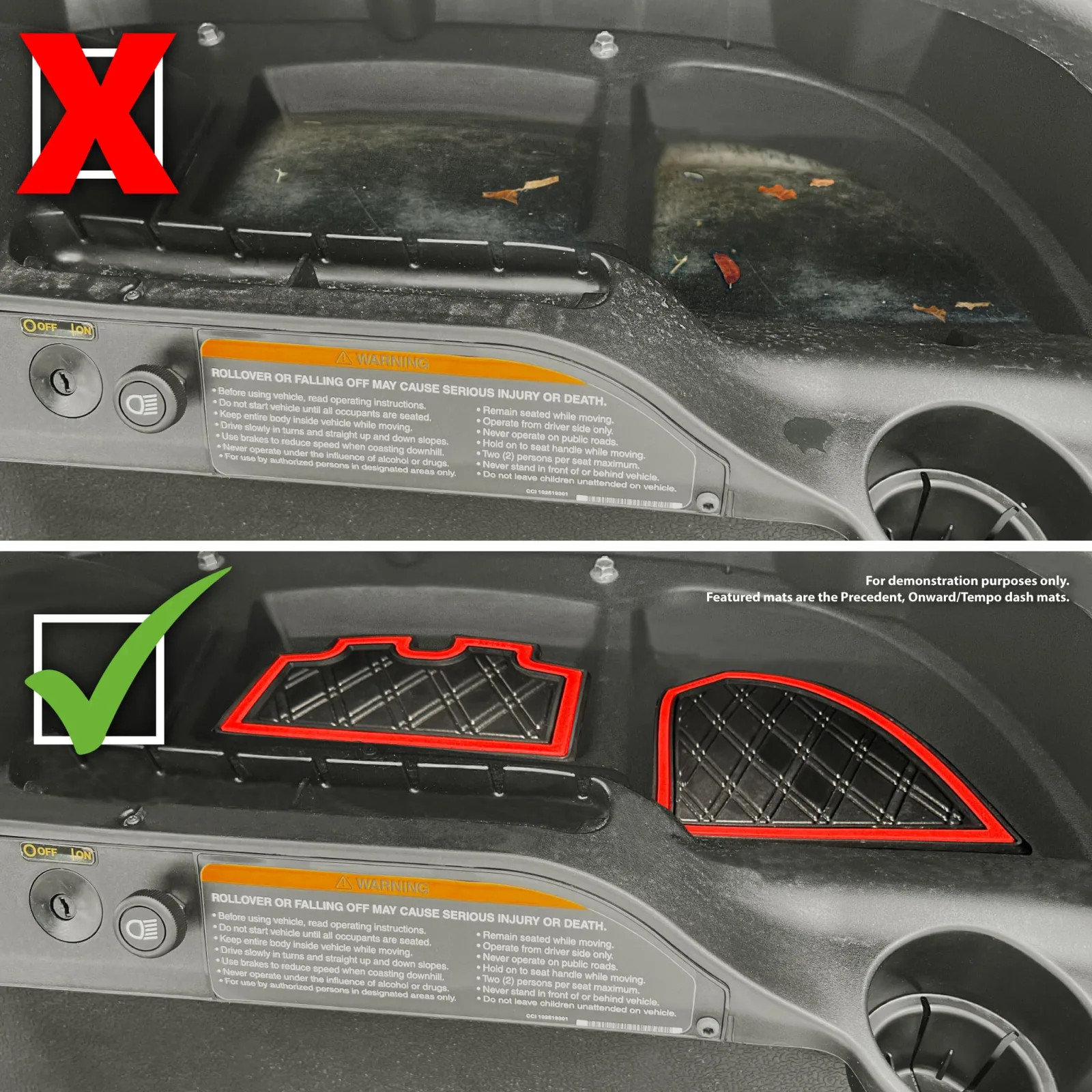 Xtreme DM27 Dash Mat Set for ICON & Advanced EV Golf Carts image 4