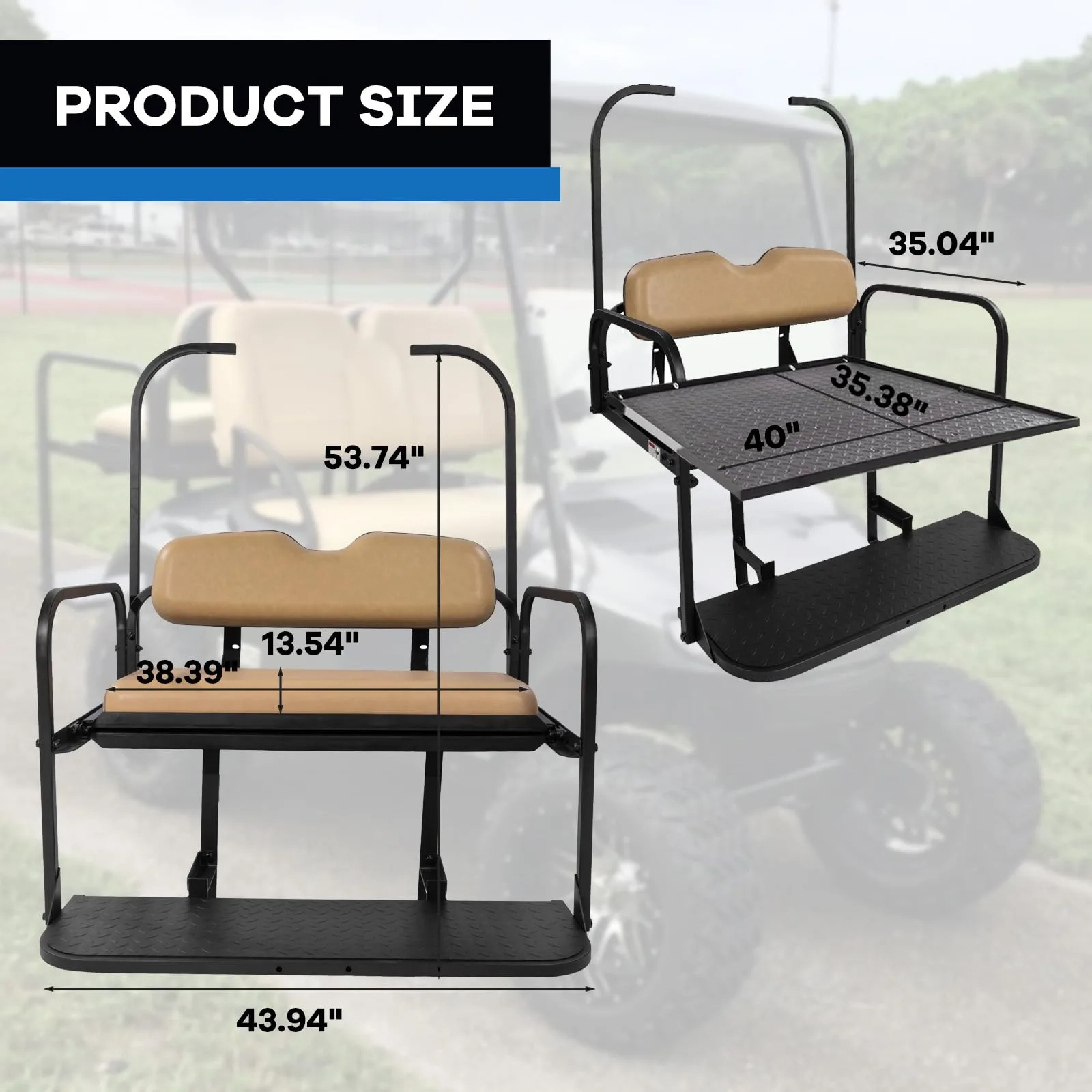 VPAHub R-TSKT Rear Flip Seat Kit for E-Z-GO TXT image 4