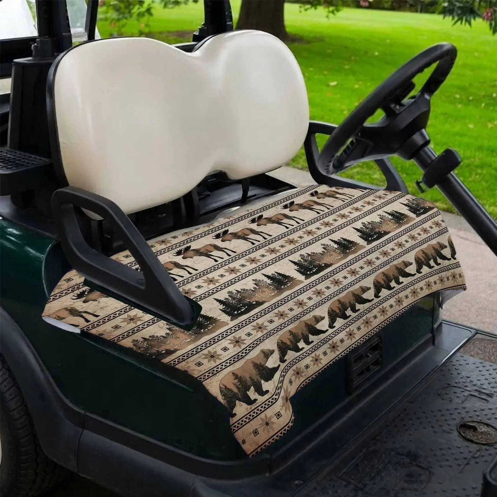 DecorLovee Brown Bear Golf Cart Seat Cover 51 x 31 in image 2
