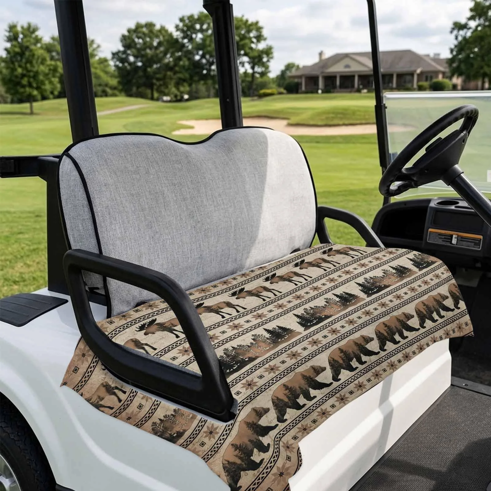 DecorLovee Brown Bear Golf Cart Seat Cover 51 x 31 in image 4