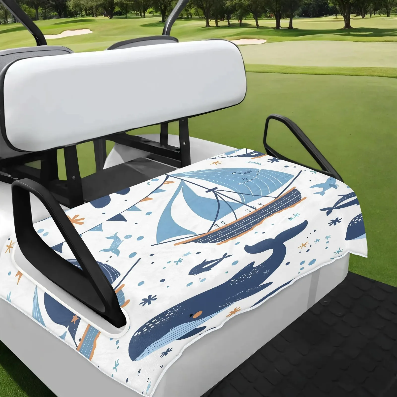 Tiveruda Golf Cart Seat Cover for Double Seats, 51 x 31 in