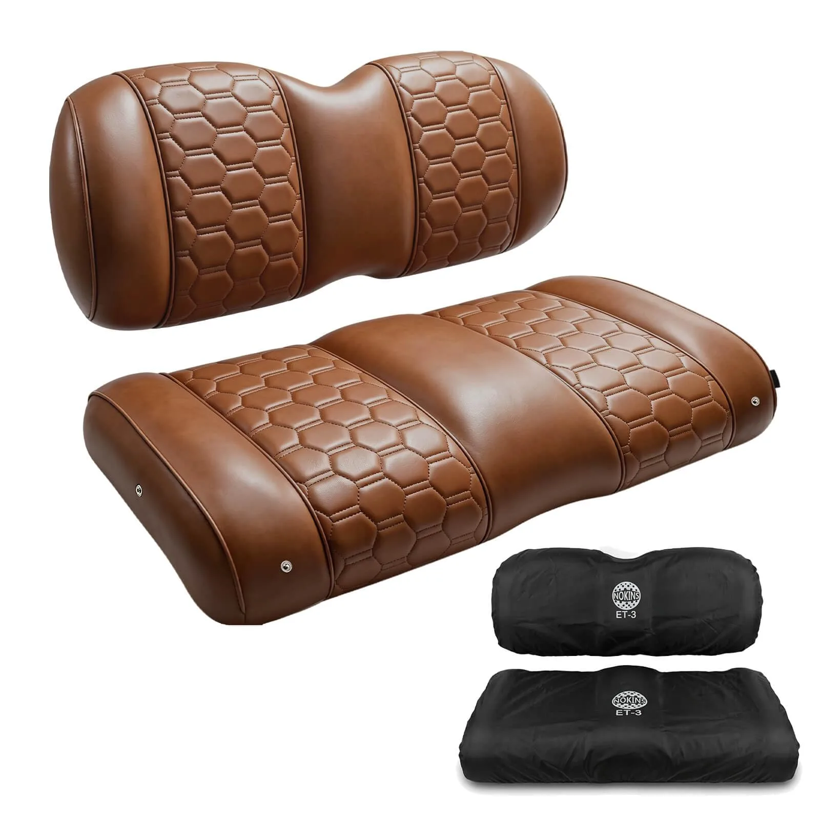 NOKINS Front Seat Cushion Kit NKS3000SC-HexKIT — Fits E-Z-GO TXT (1994+) & RXV (2008+)