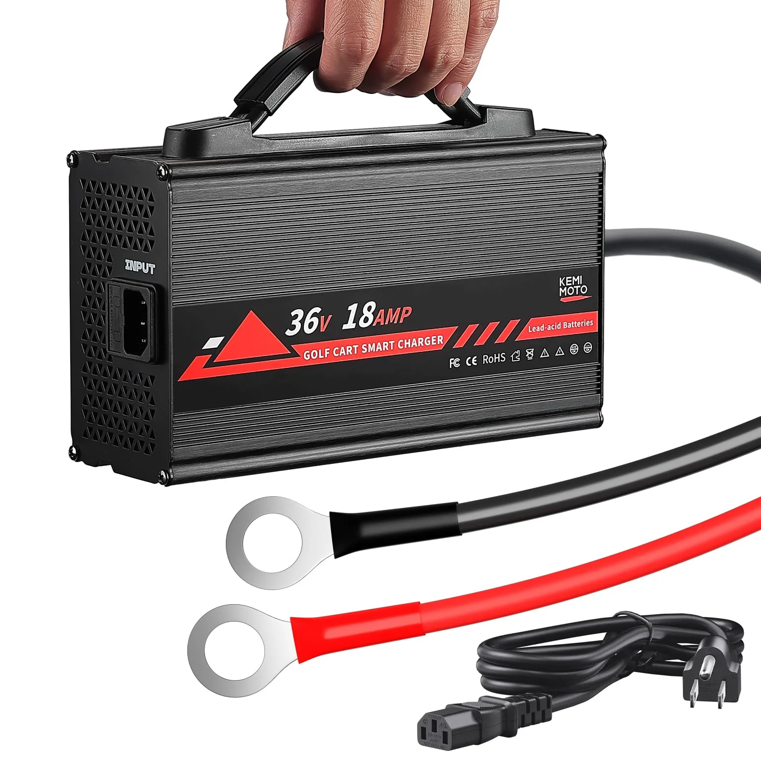 KEMIMOTO 36V 18A Golf Cart Charger B1402-00002-BK36V