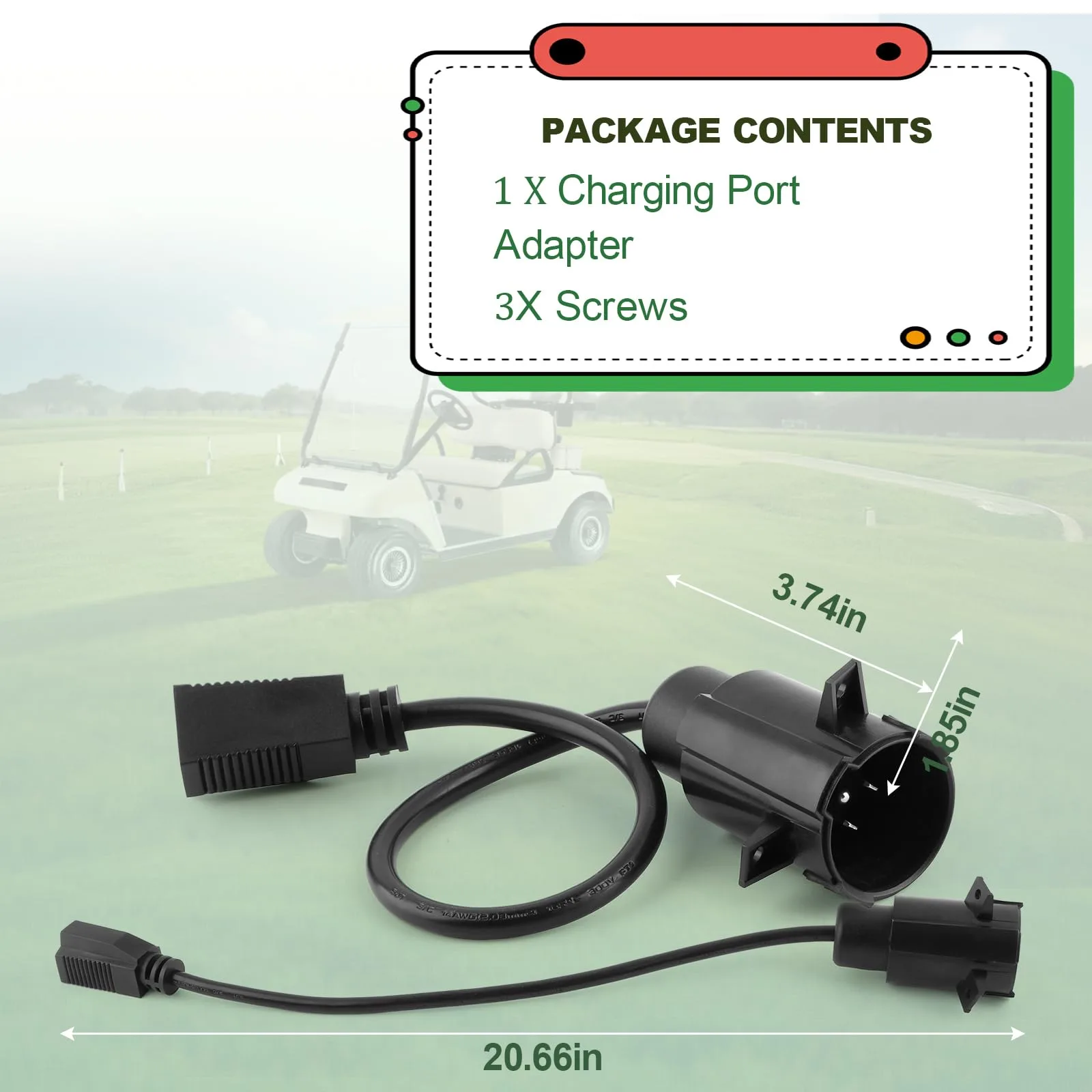 Club Car Precedent Charging Port Adapter Plug image 2