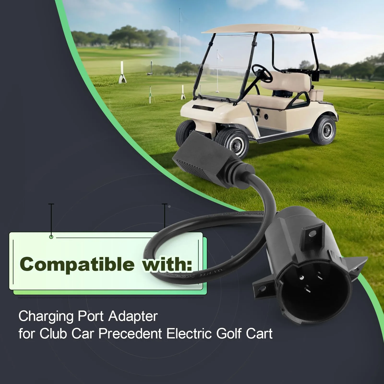 Club Car Precedent Charging Port Adapter Plug image 3
