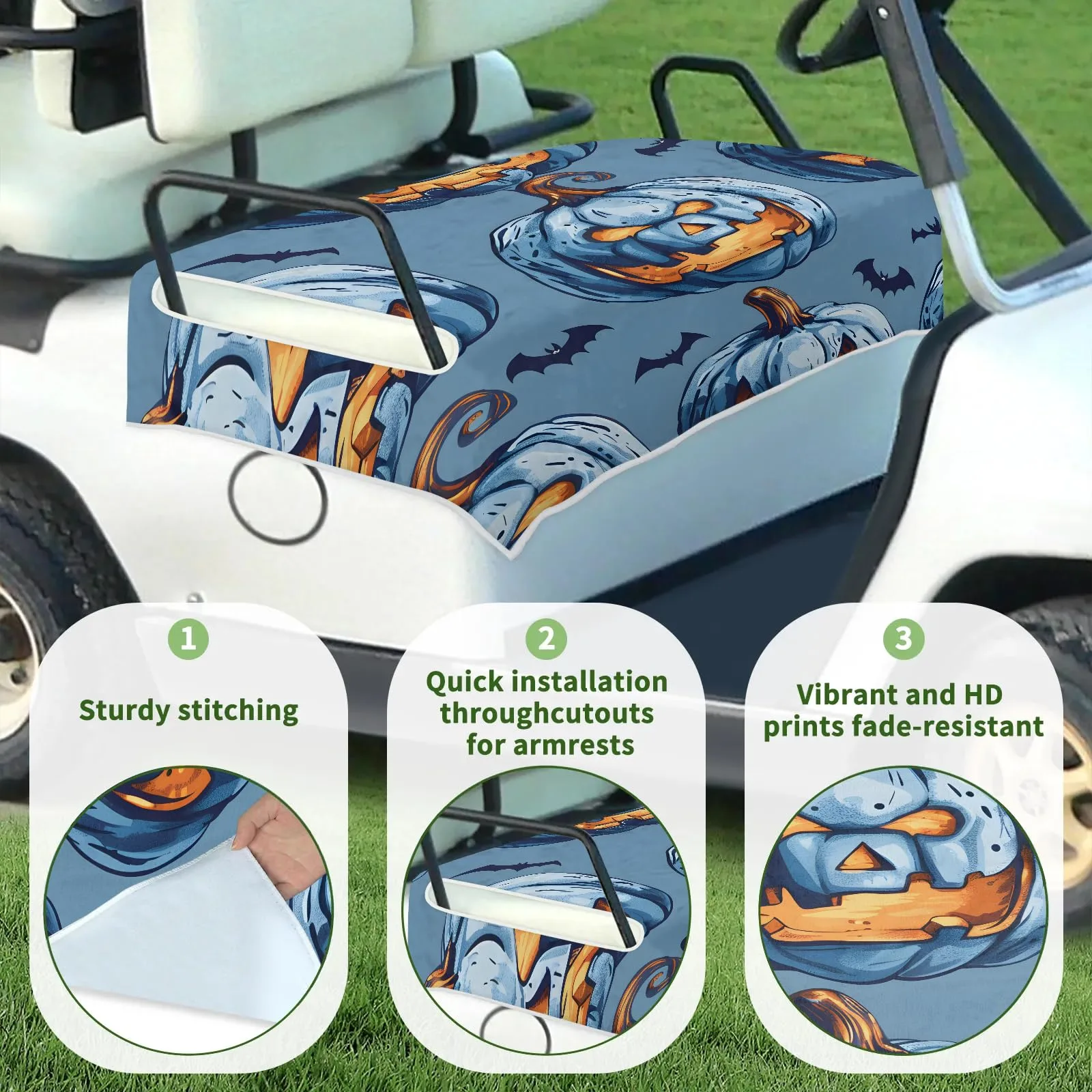 Tiveruda Golf Cart Seat Cover for Double Seats, 51 x 31 in image 3
