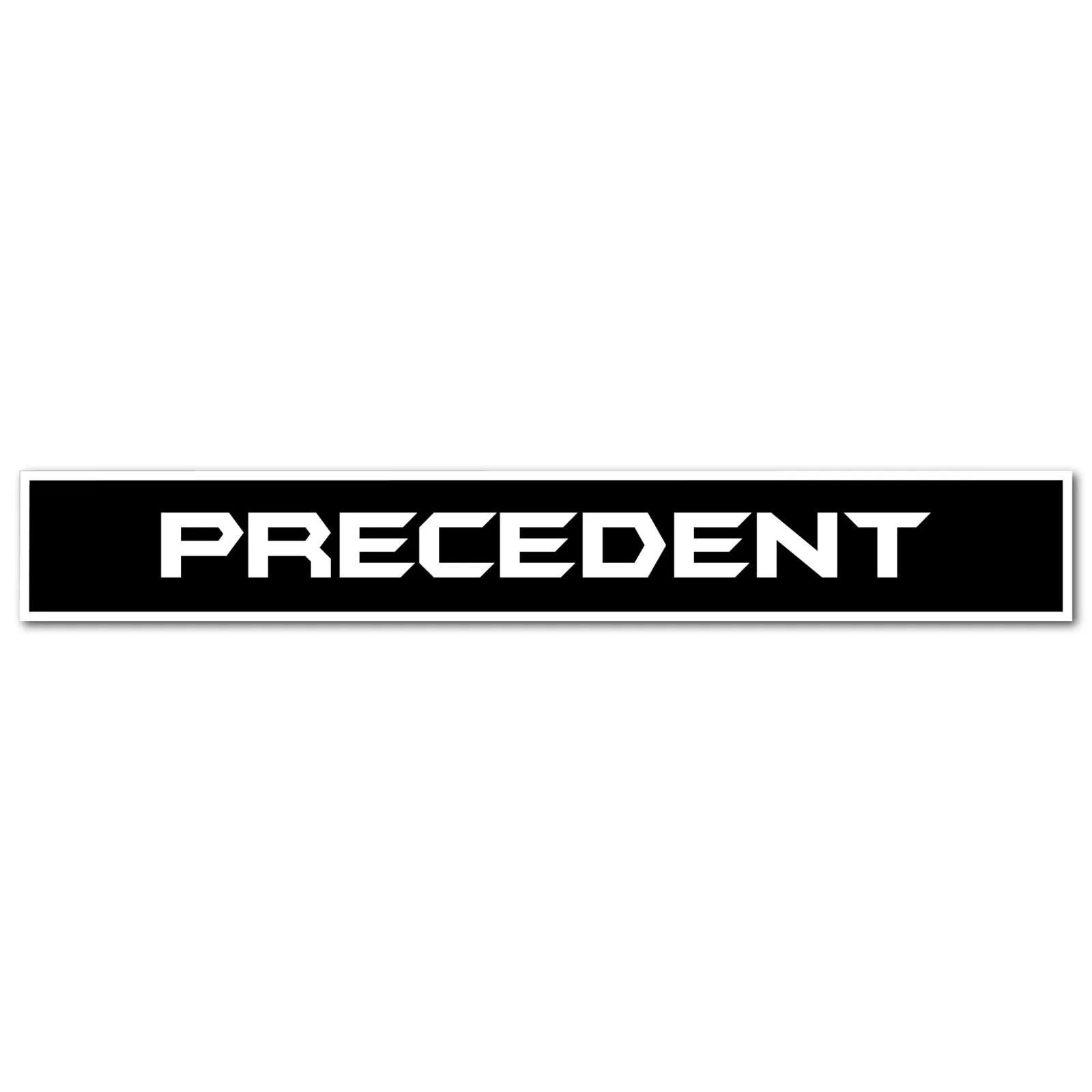 Club Car Precedent Front Name Plate Emblem Black & White