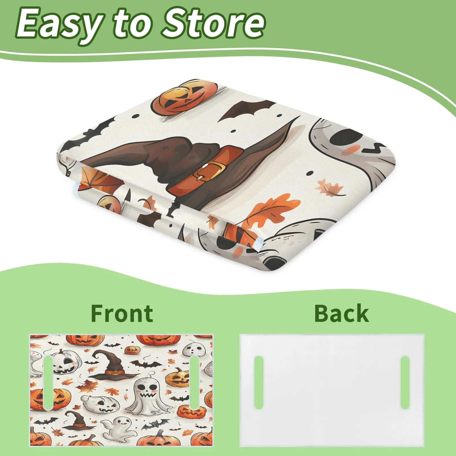 Tiveruda 51 x 31 in Halloween Maple Golf Cart Seat Cover image 4