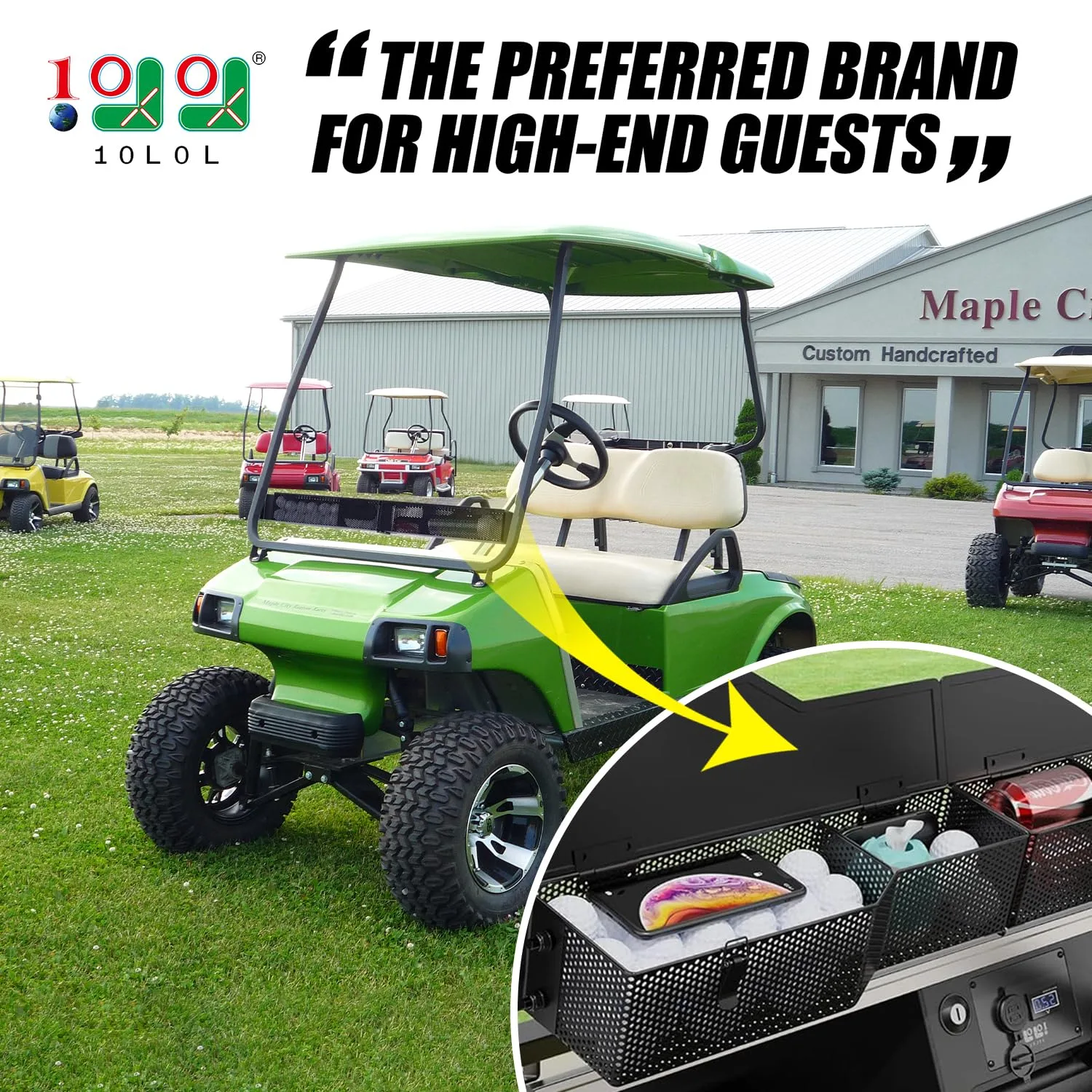 10L0L Club Car DS & Precedent Front Storage Basket image 2