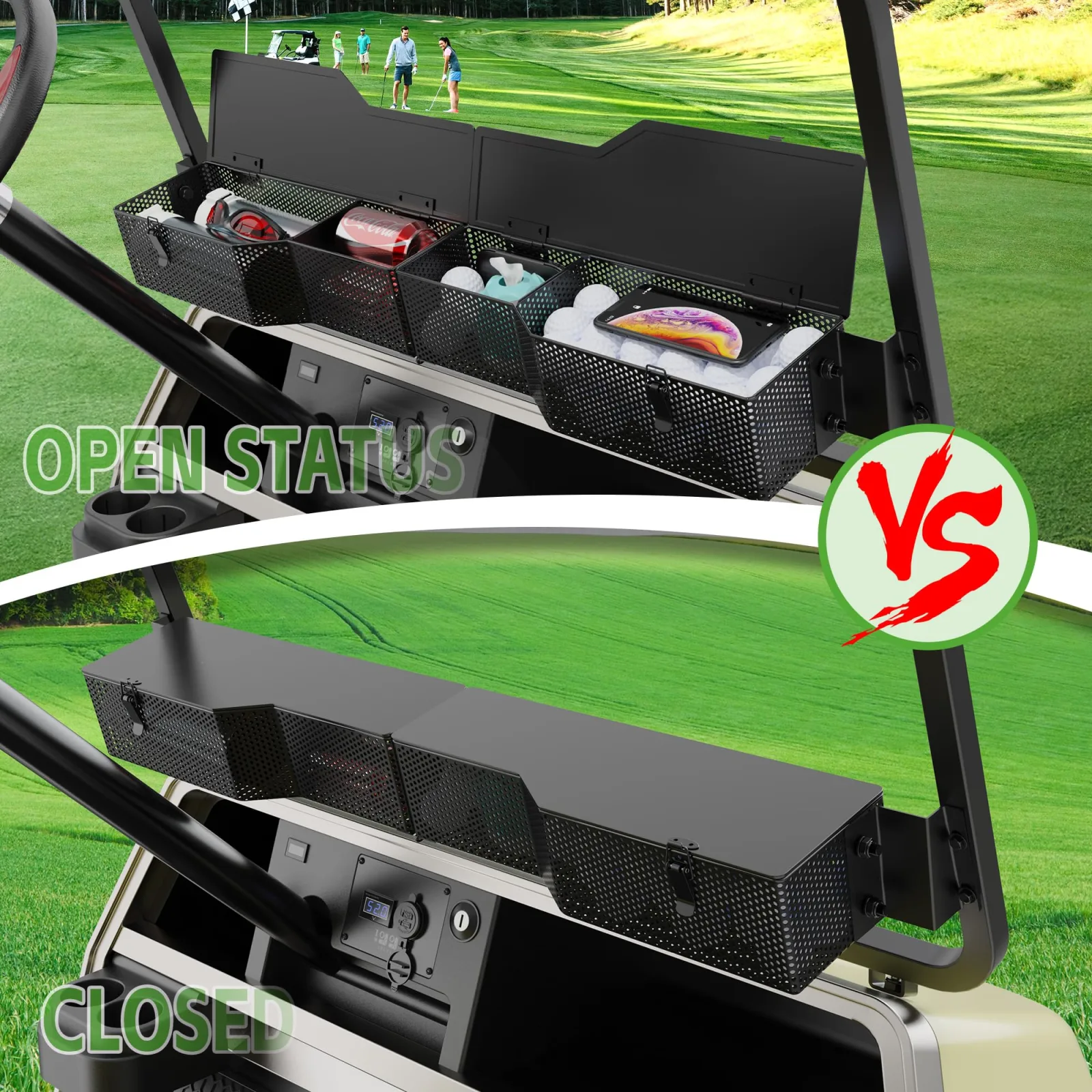 10L0L Club Car DS & Precedent Front Storage Basket image 4