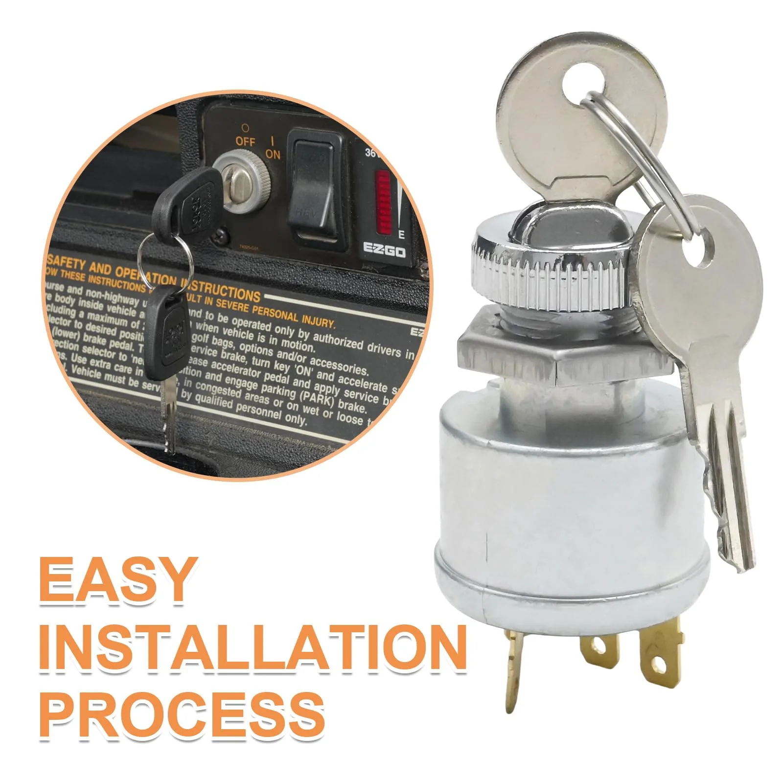 CADUFUELLY Ignition Switch for E-Z-GO Golf Carts image 3