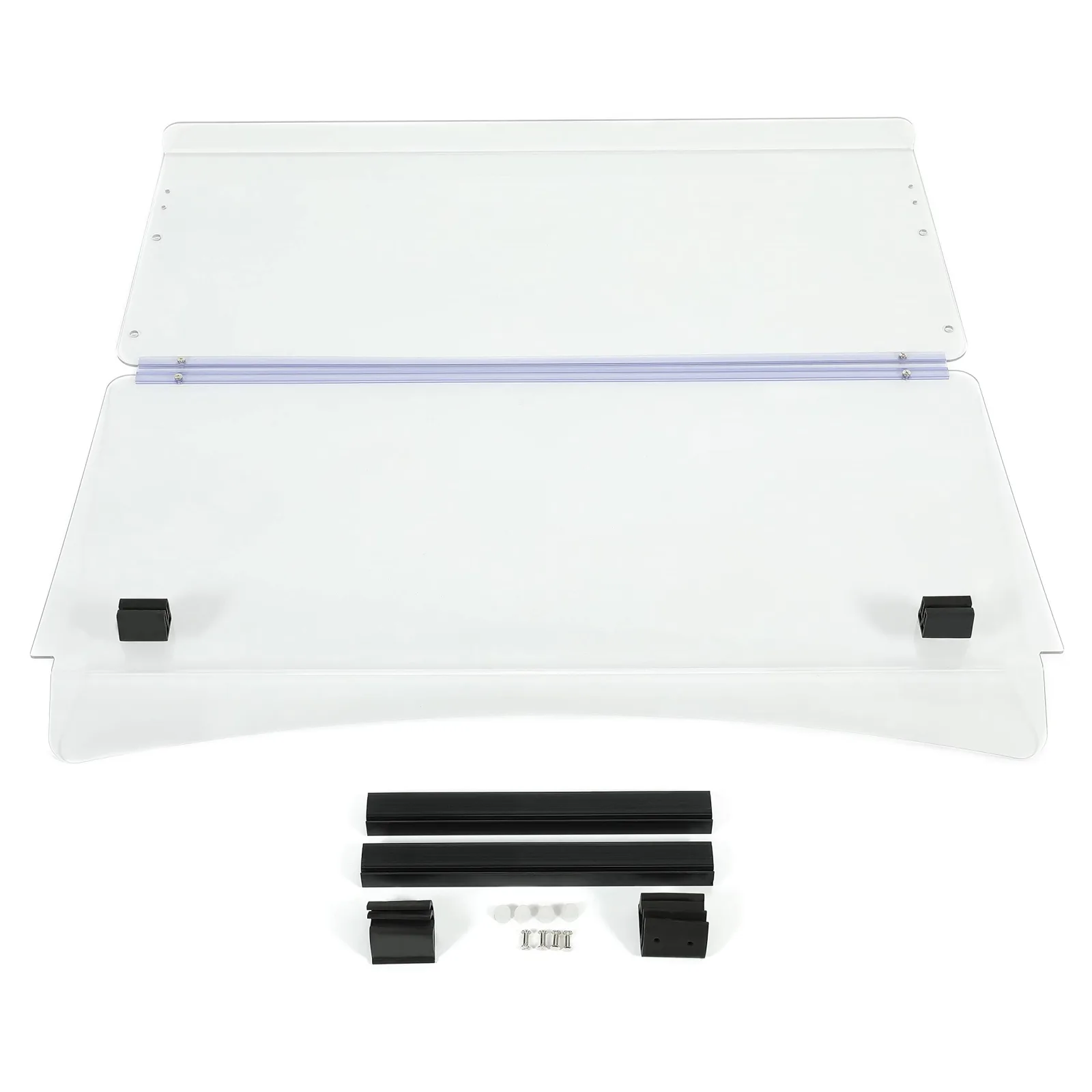 ALMULOO Clear Folding Windshield for E-Z-GO S4/L4
