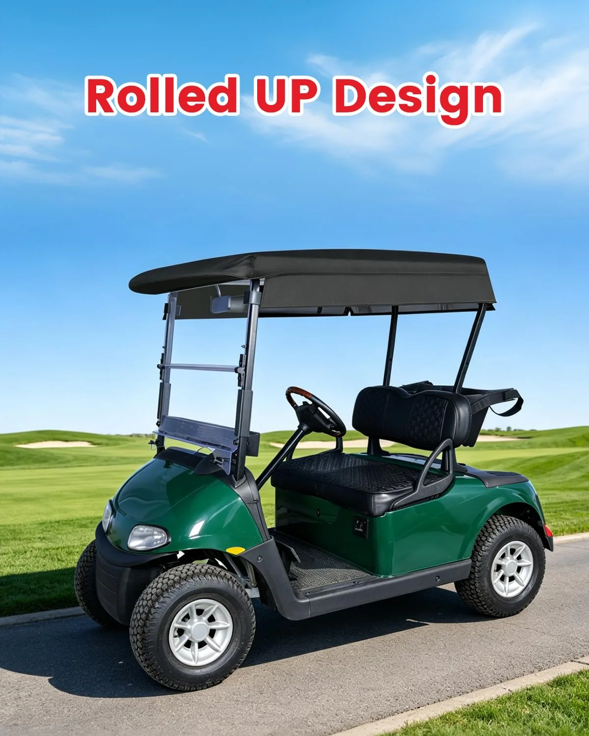 CHENGWEI Golf Cart Sun Shade Cover for 58-Inch Roofs image 4