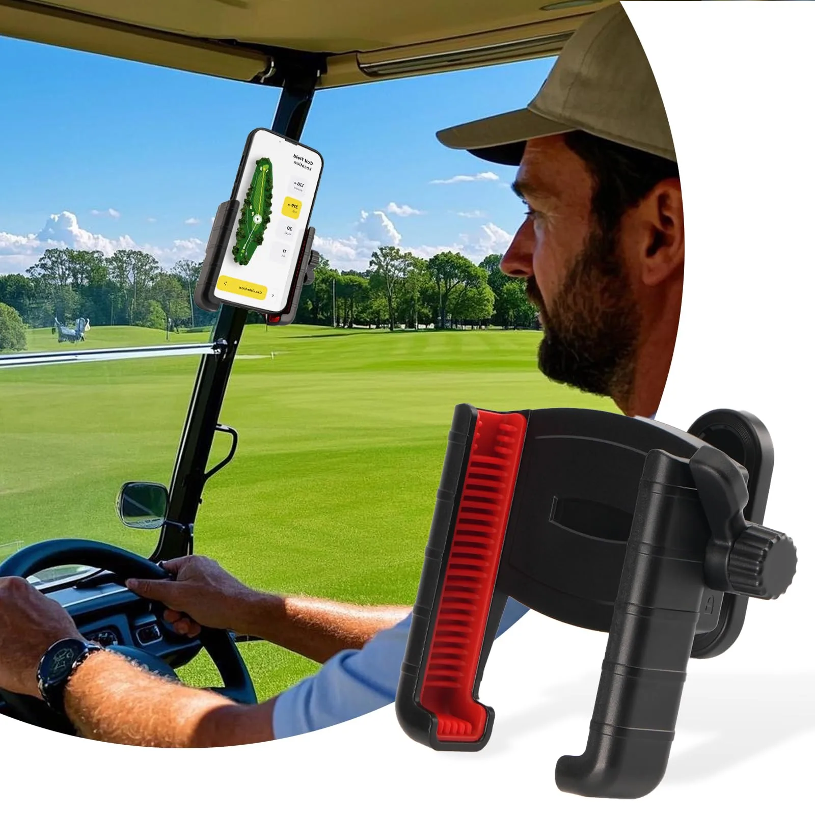 EagleFlight GCM-Pro360 Golf Cart Magnetic Phone Holder