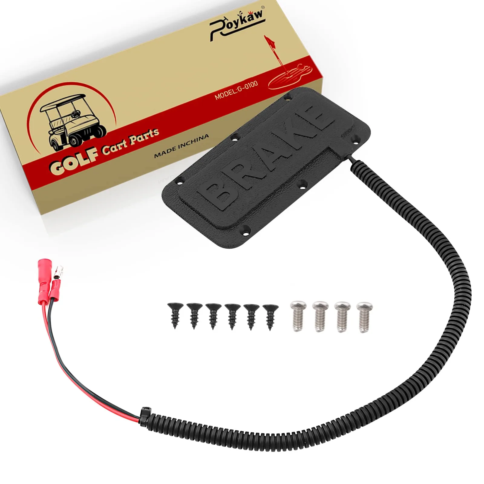 Roykaw Golf Cart Brake Light Switch for Club Car E-Z-GO Yamaha