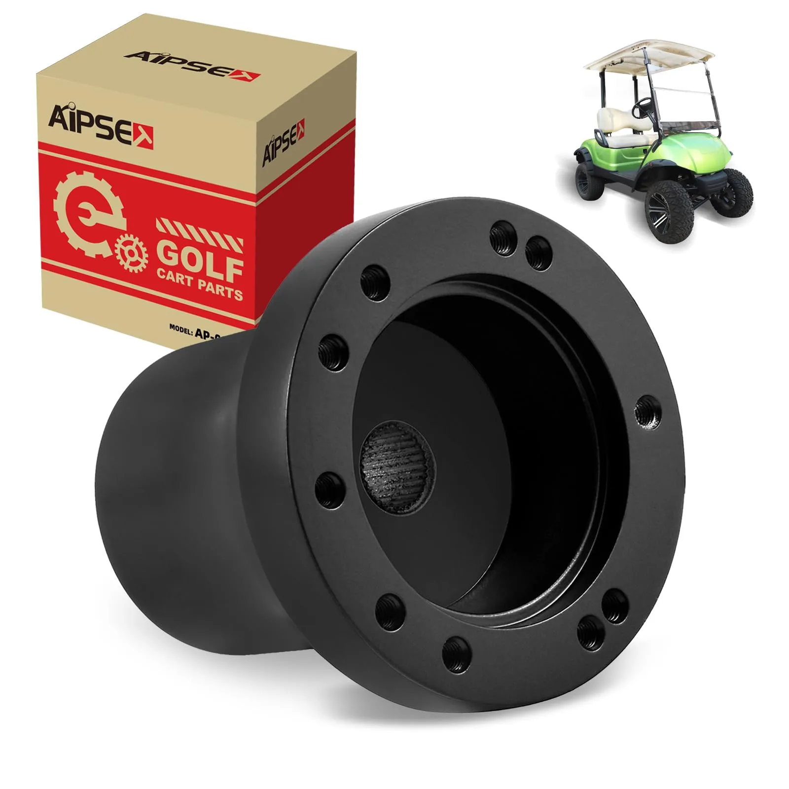 AIPSET AP-0052BK Yamaha Golf Cart Steering Wheel Adapter