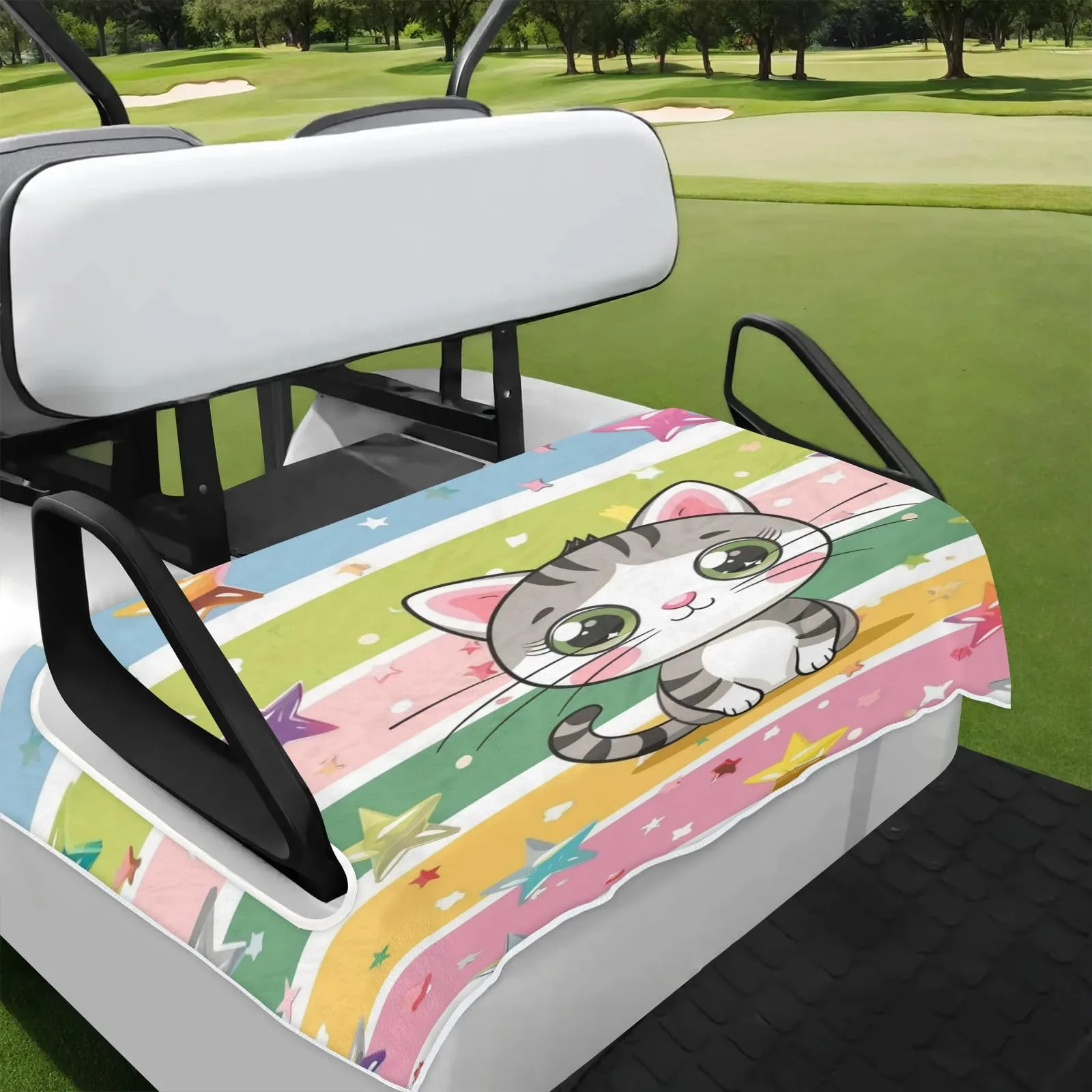 Tiveruda Golf Cart Seat Cover for Double Seats, 51 x 31 in