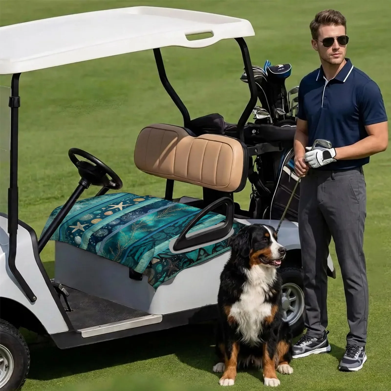 DecorLovee 51 x 31 in Golf Cart Seat Cover Microfiber Towel - DLE202606101781062736278031446 image 3