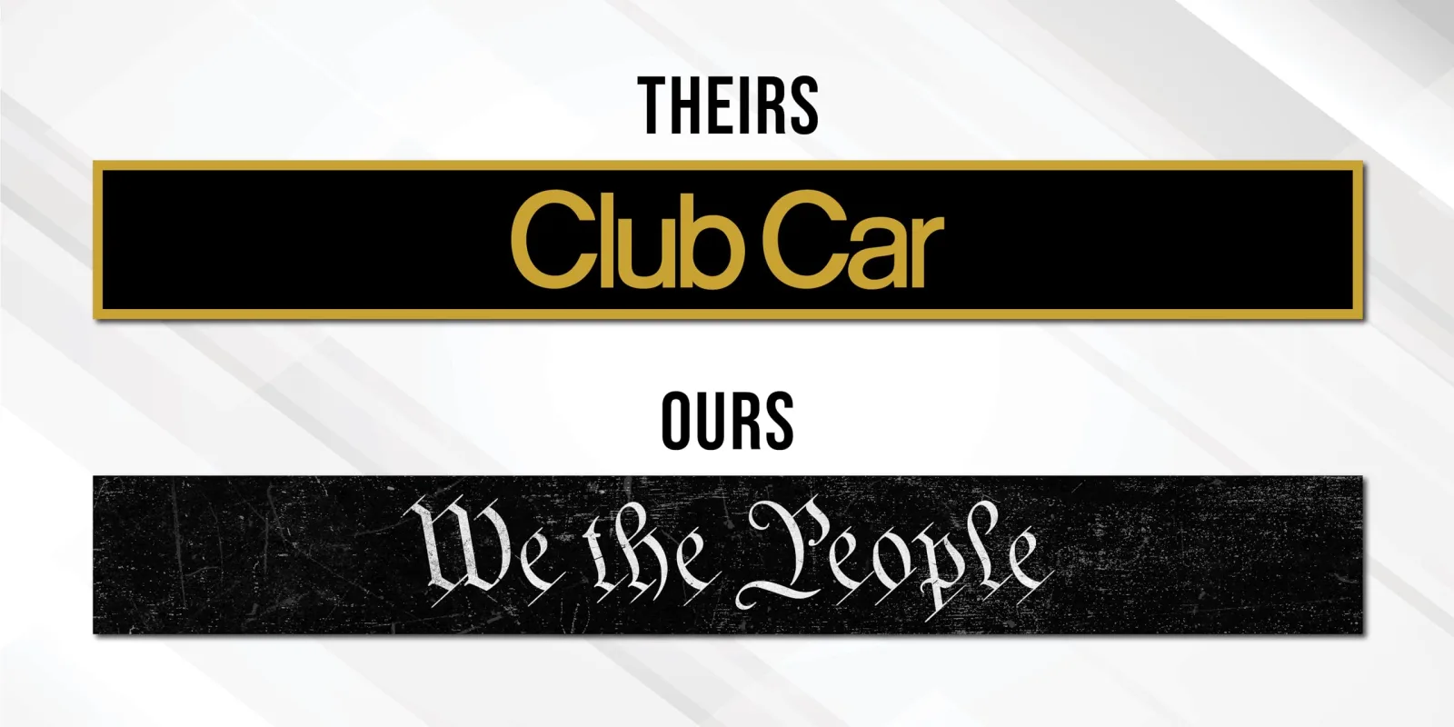Gimme Golf USA Club Car DS We The People Name Plate image 2