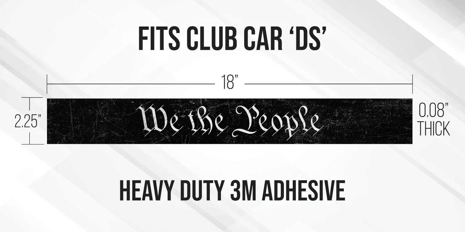 Gimme Golf USA Club Car DS We The People Name Plate image 4