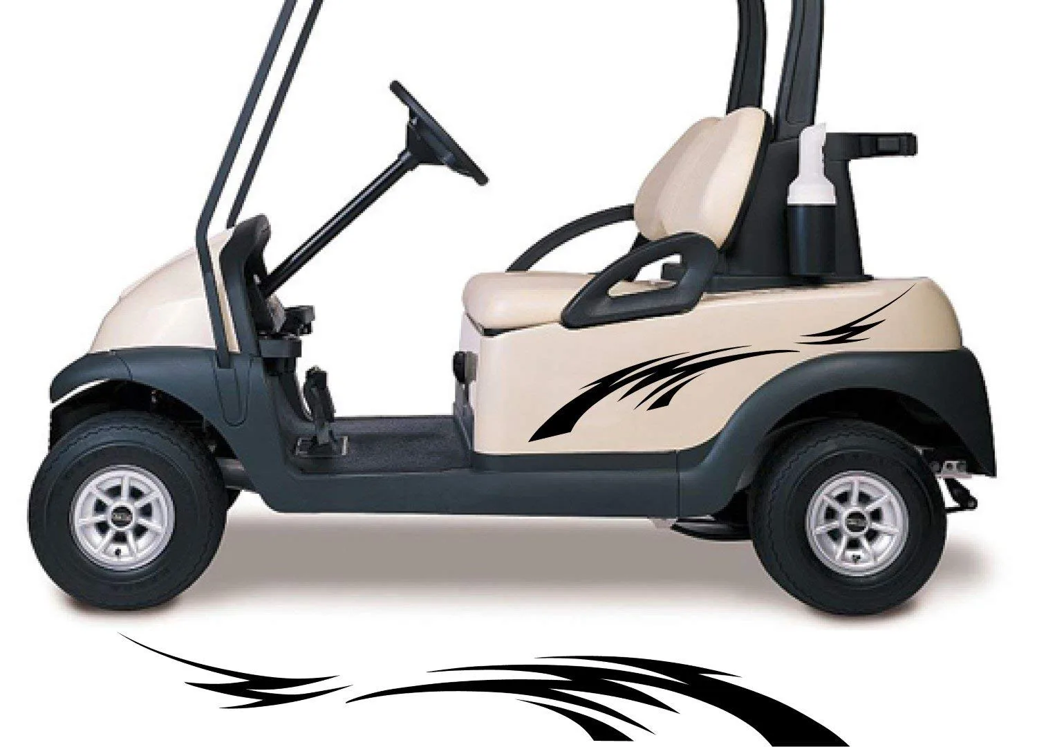 StickerChef Vinyl Golf Cart Decal Sheet GCA1219 — Black