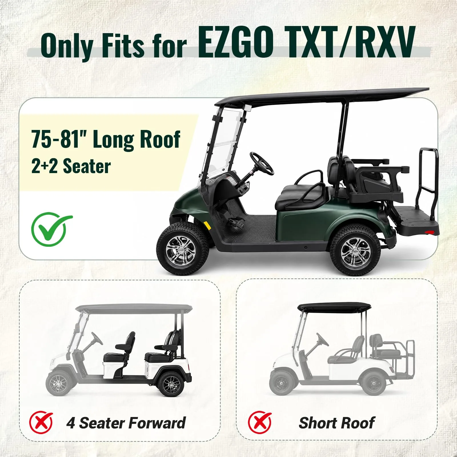 LUPPLE Golf Cart Enclosure for EZGO TXT/RXV 4-Passenger image 2