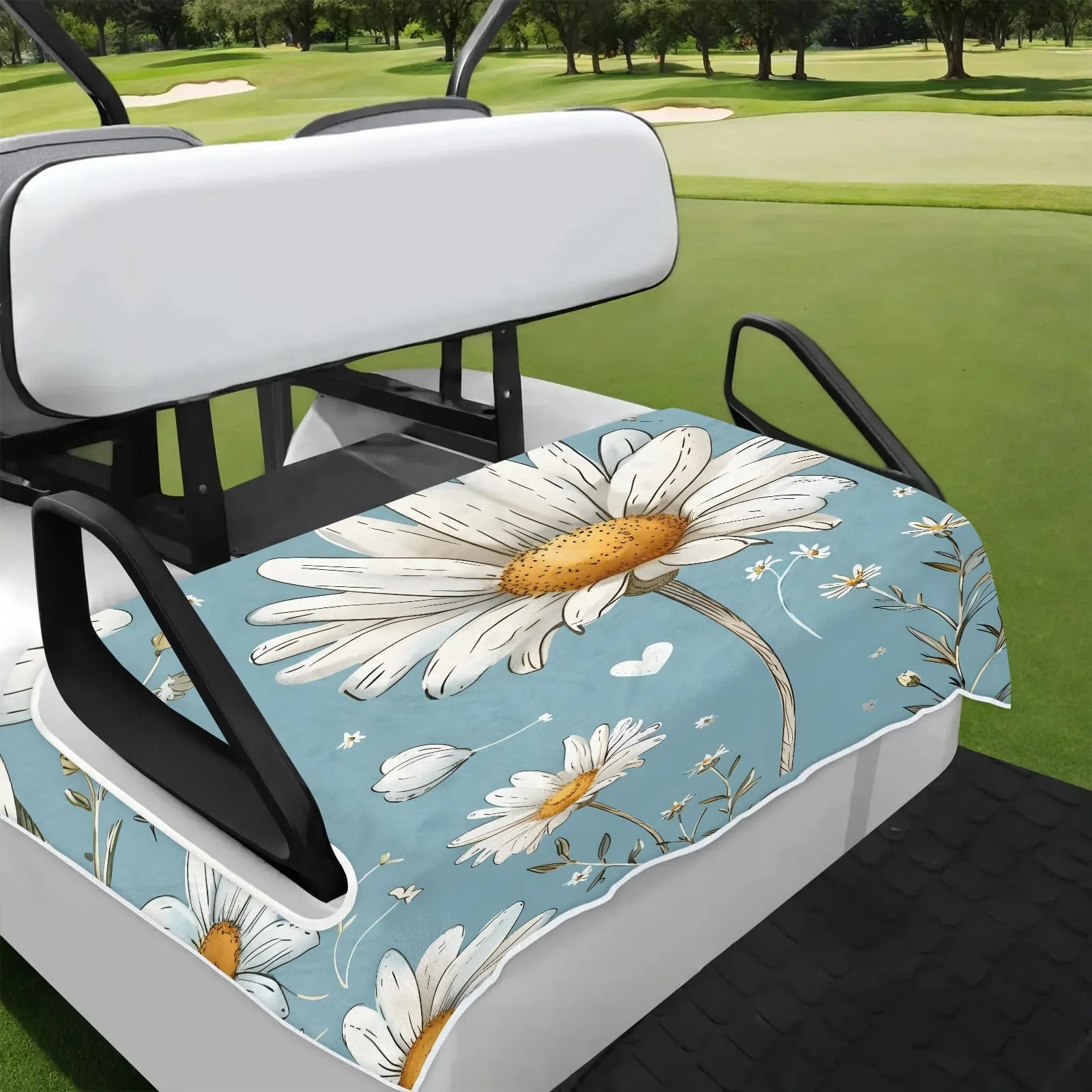 Tiveruda Golf Cart Seat Cover for Double Seats, 51 x 31 in