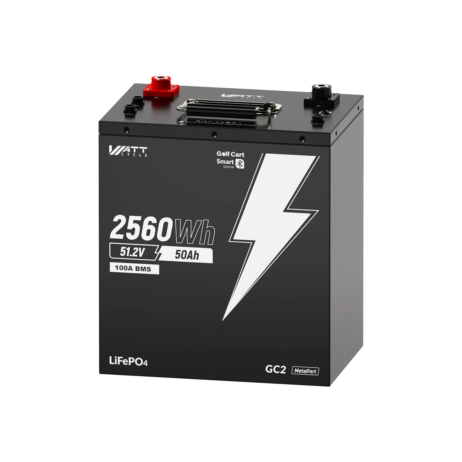 Wattcycle 48V (51.2V) 50Ah GC2 Lithium Golf Cart Battery WT48V50AH100GCBTGC2