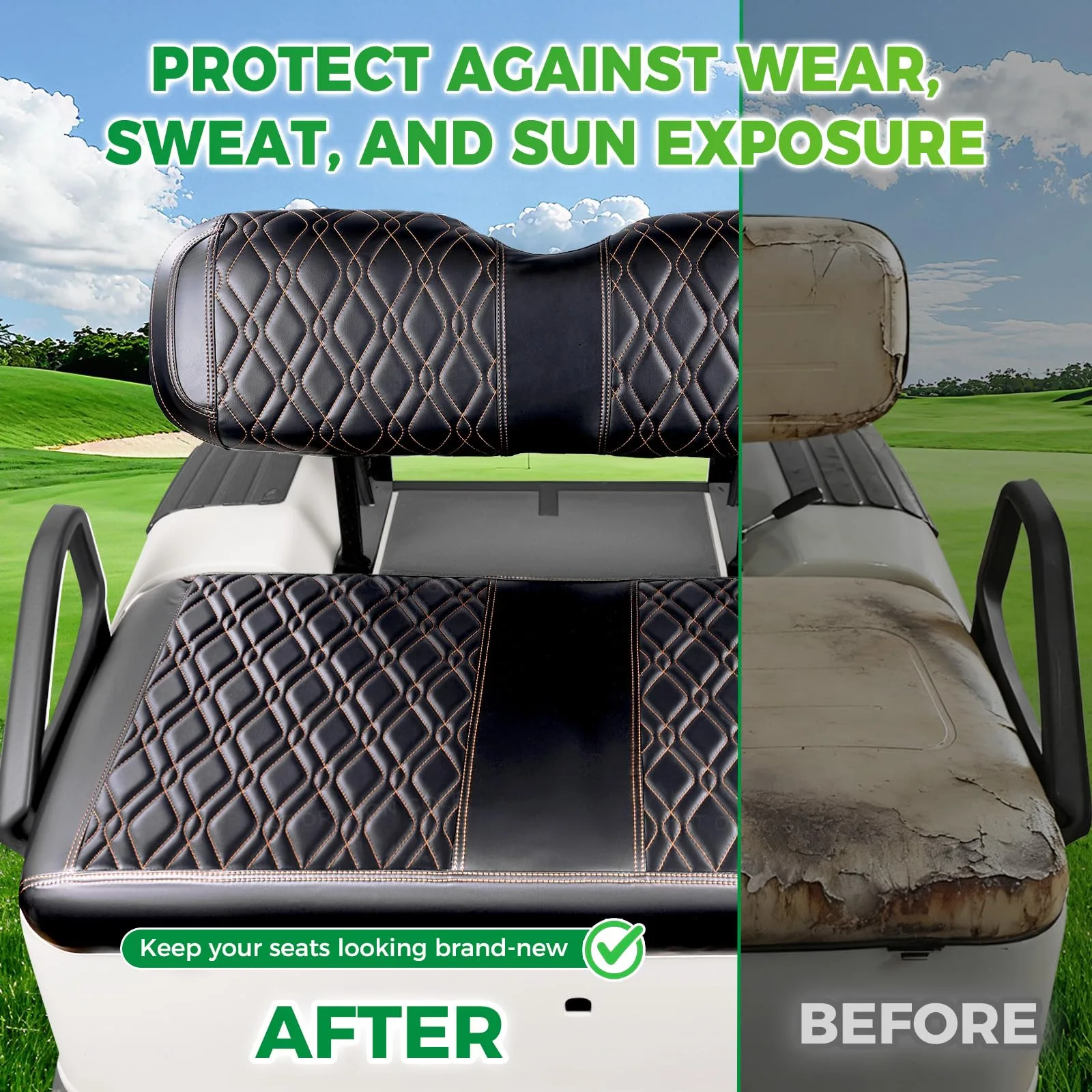 Panglong FDG-172 E-Z-GO TXT Front Seat Covers image 2