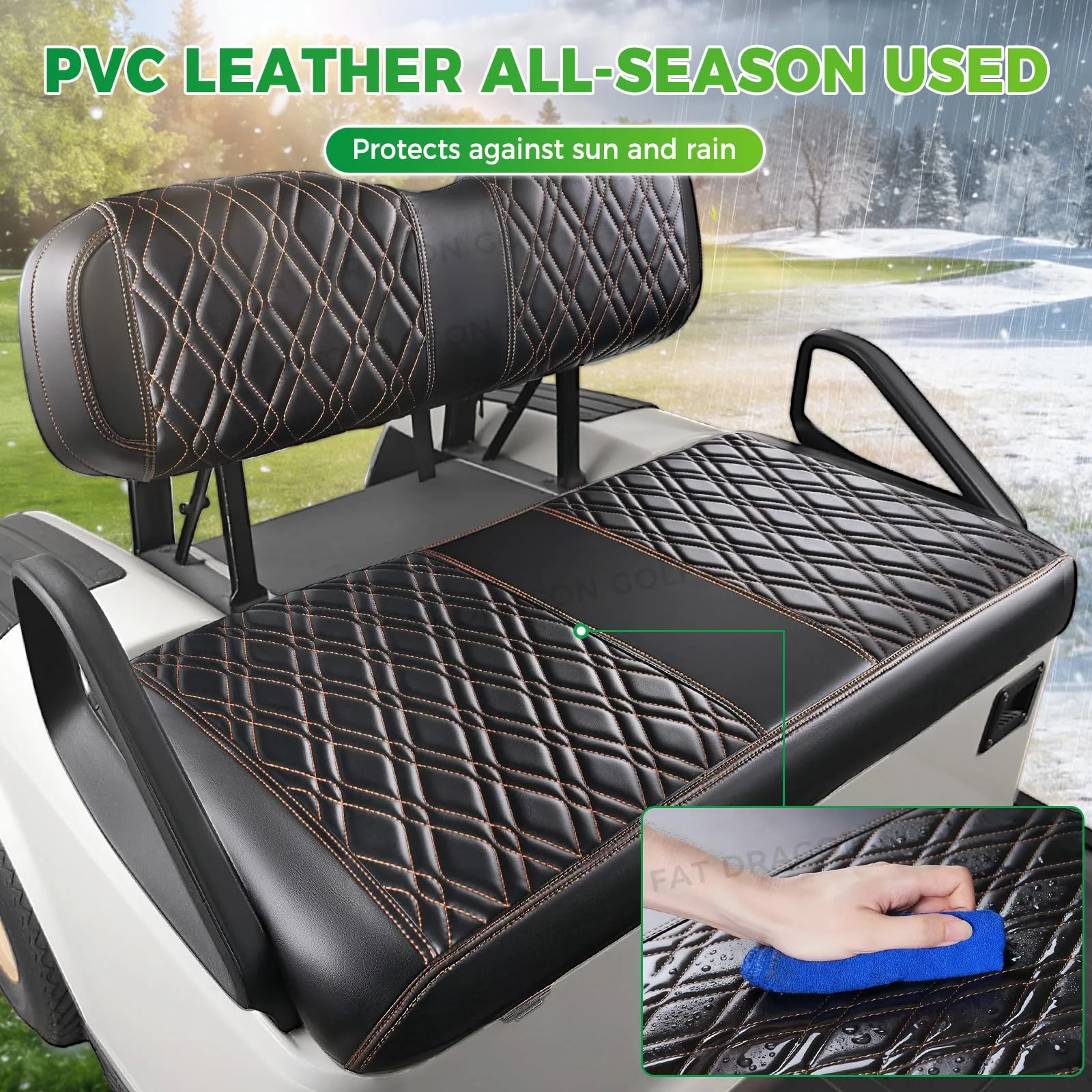 Panglong FDG-172 E-Z-GO TXT Front Seat Covers image 4