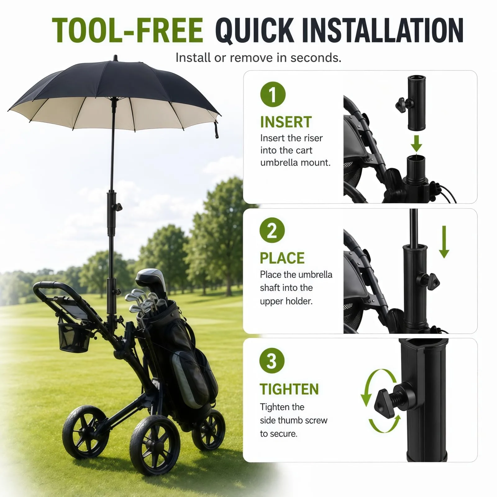 Sephirom 6-Inch Umbrella Holder Extension for MGI Zip Navigator image 4