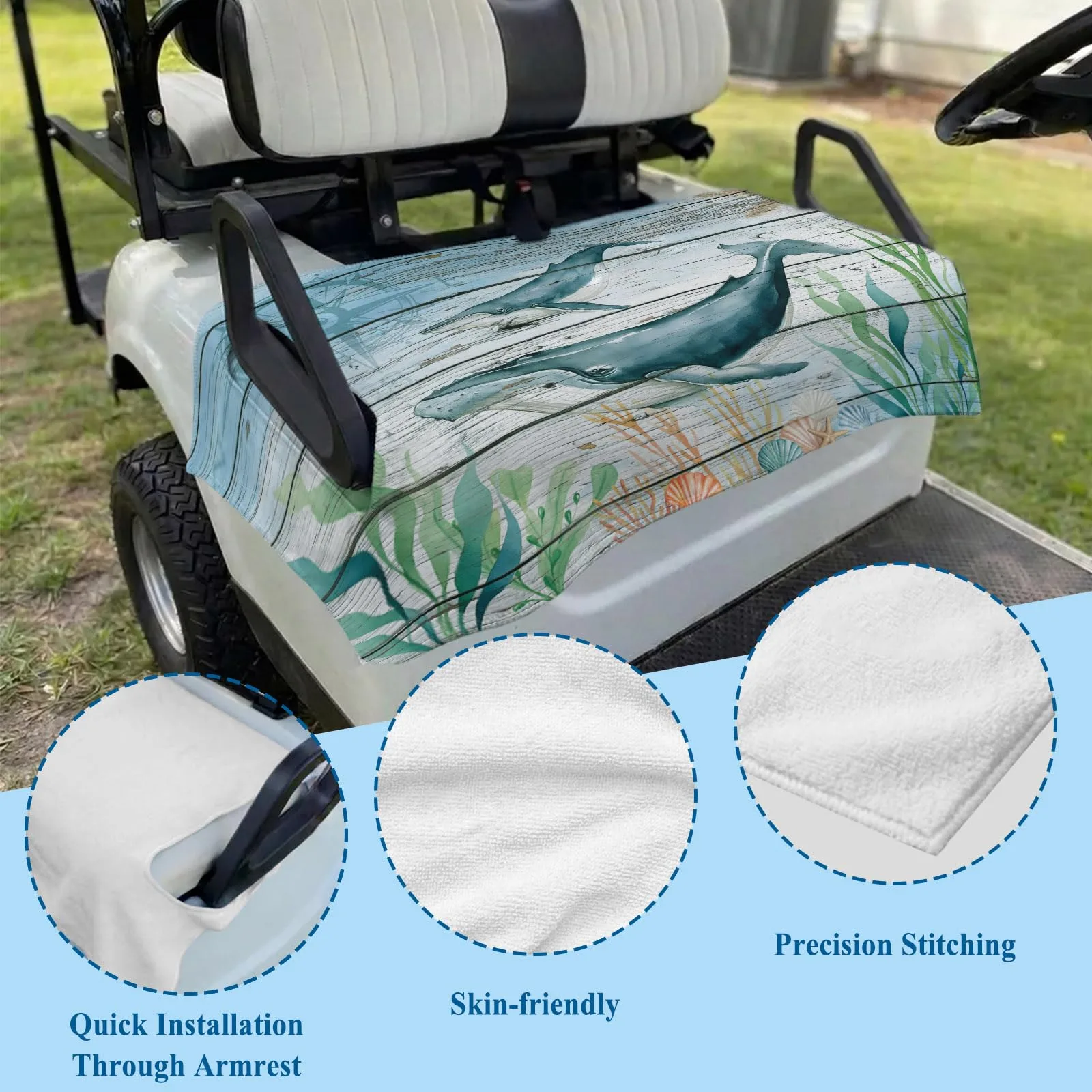 LooPoP Microfiber Golf Cart Seat Cover 51 x 31 Inches image 2