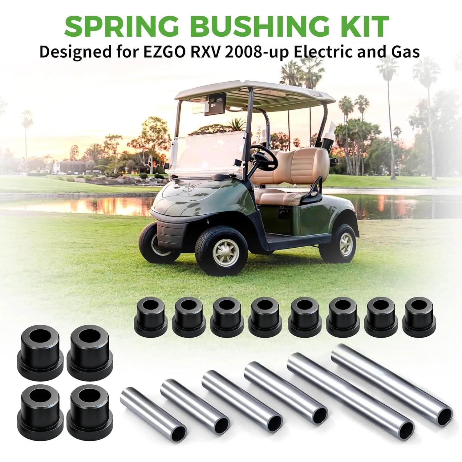 10L0L Rear Leaf Spring Bushing Kit for E-Z-GO RXV (620160/620161/624030) image 3