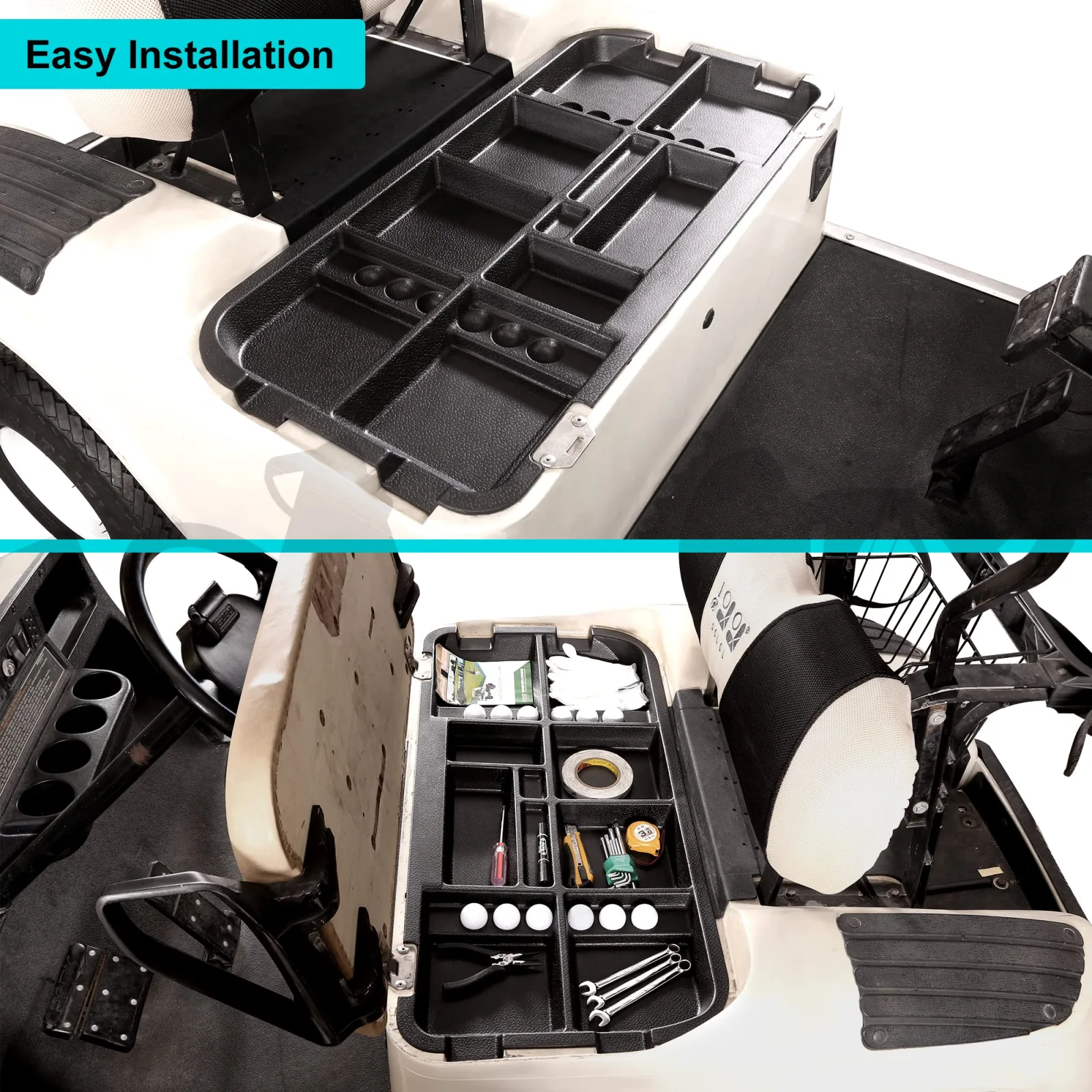 10L0L Under-Seat Storage Tray for E-Z-GO TXT Carts image 3