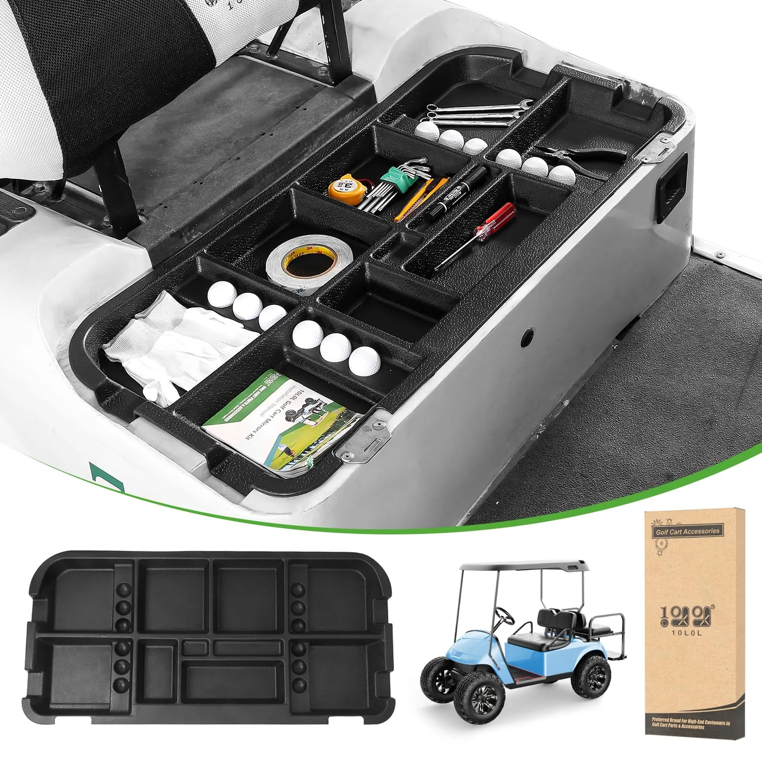 10L0L Under-Seat Storage Tray for E-Z-GO TXT Carts