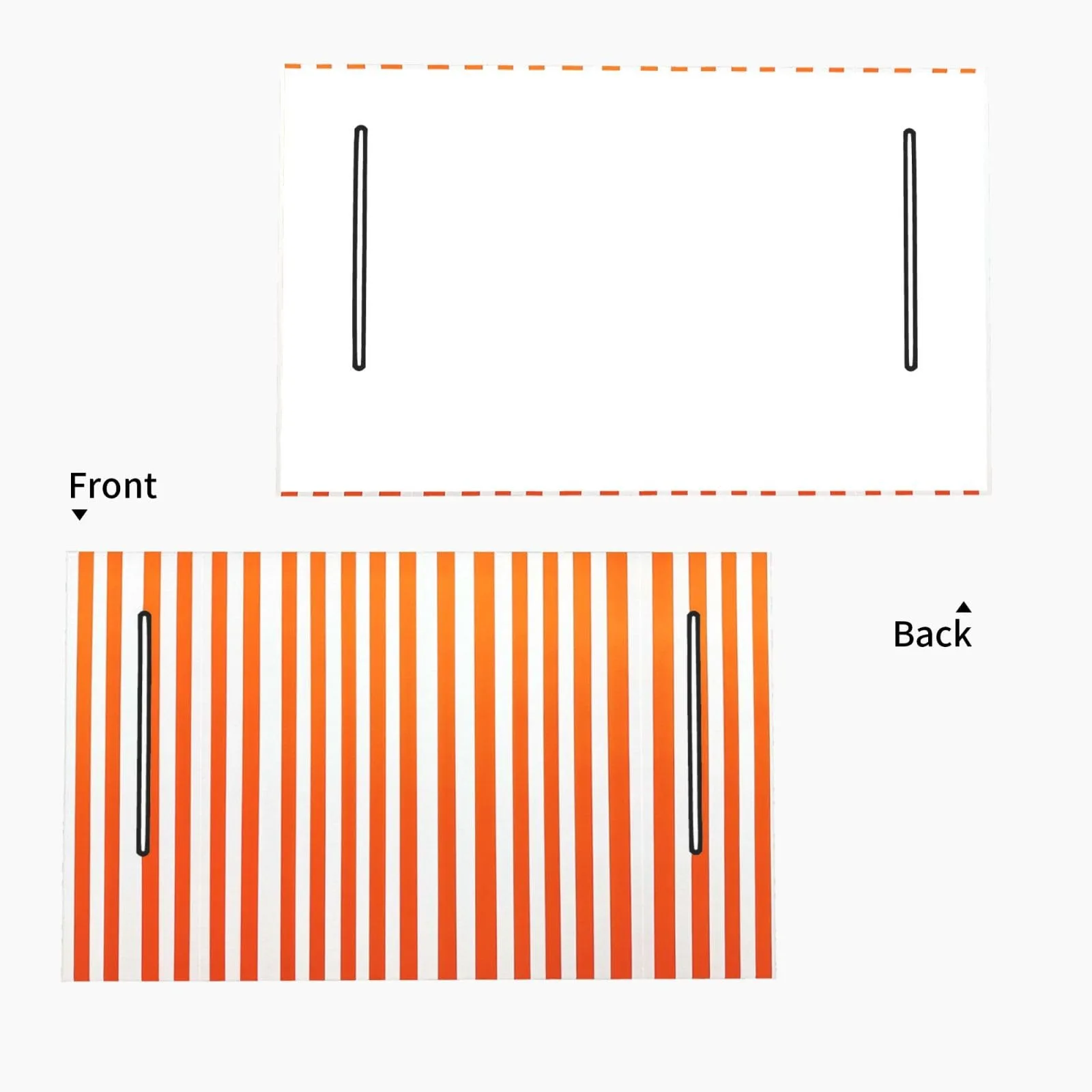 HOYYU Orange Stripes Golf Cart Seat Cover Blanket image 2