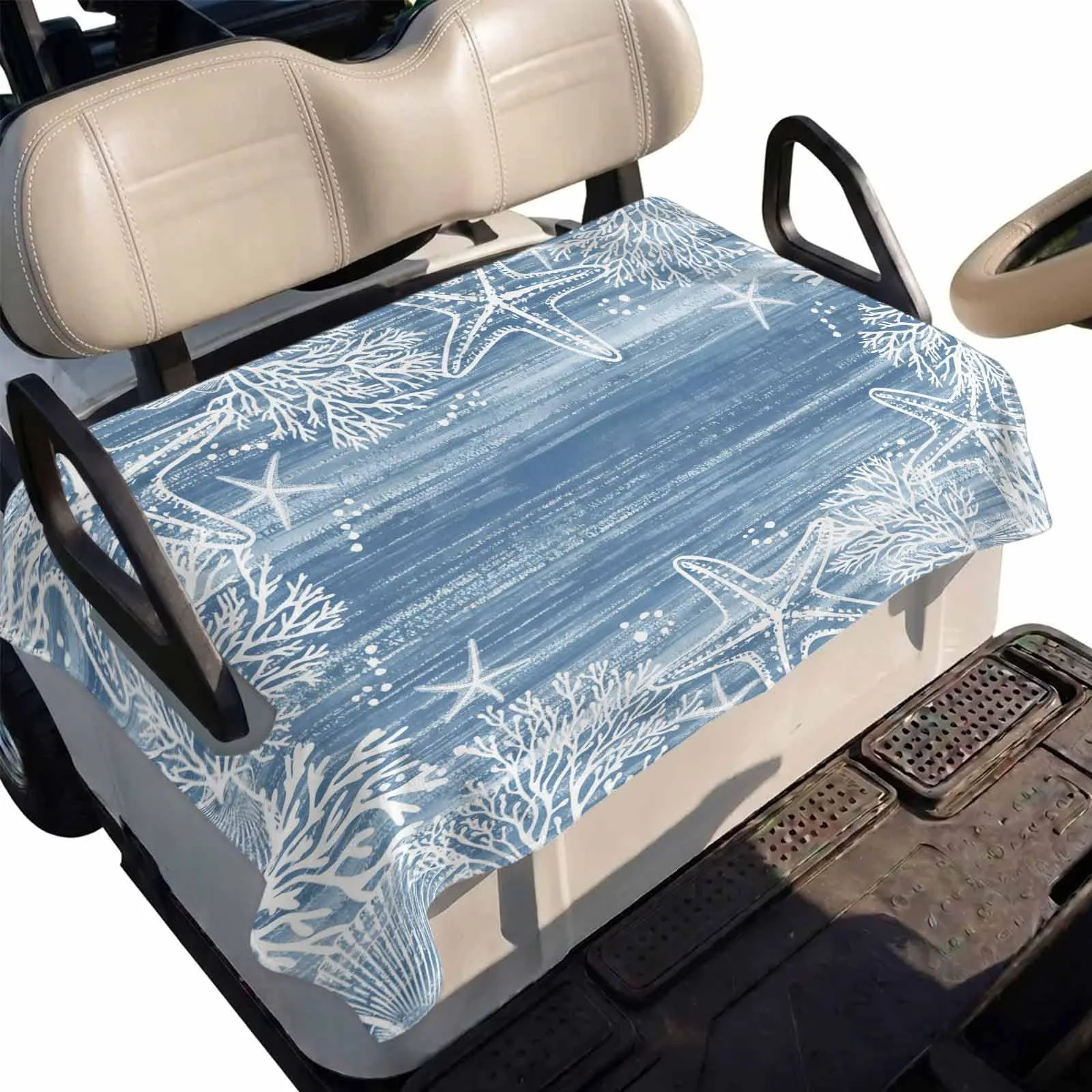 DecorLovee Golf Cart Seat Cover, 51 x 31 in, Mist Blue