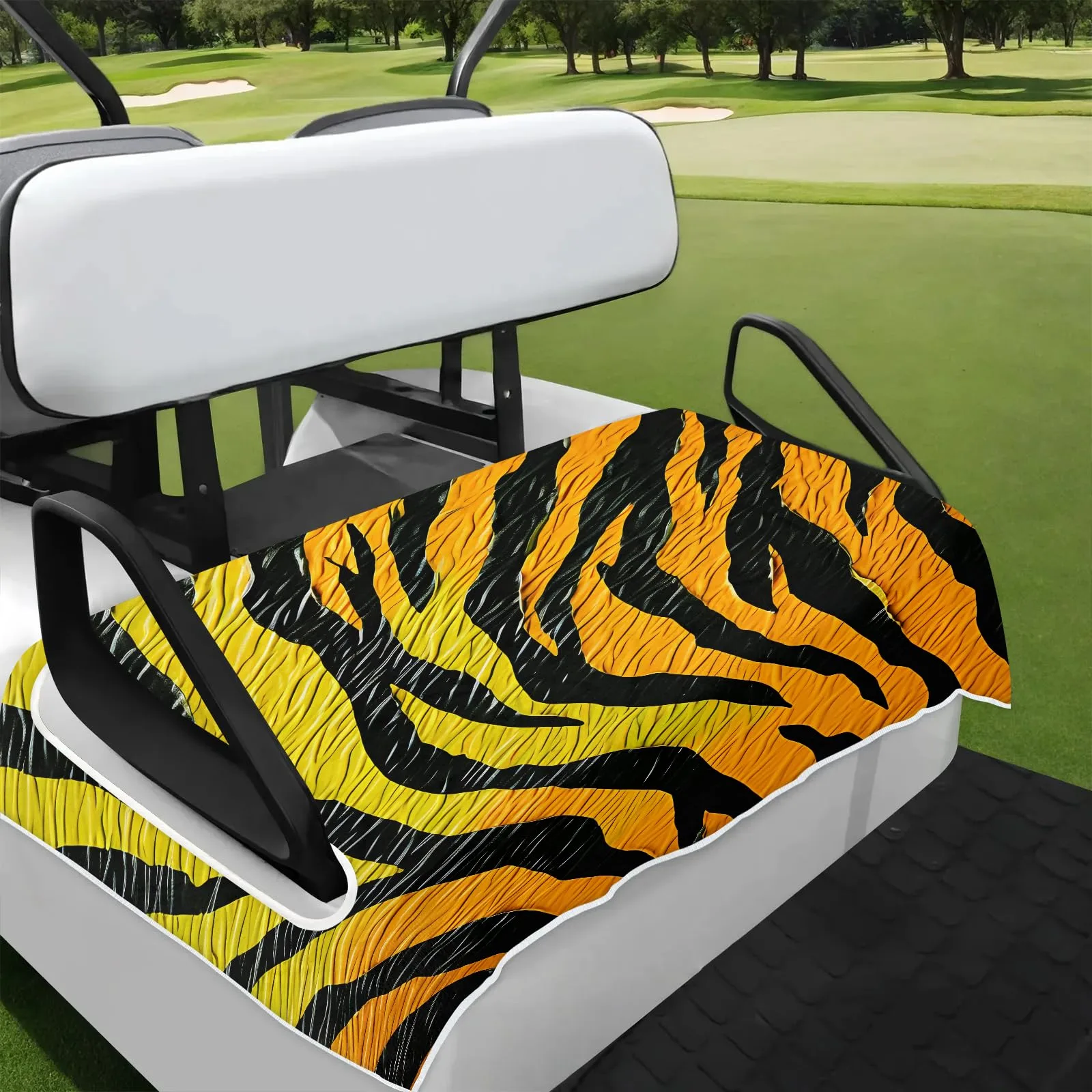 Tiveruda Zebra Golf Cart Seat Cover, 51 x 31 in