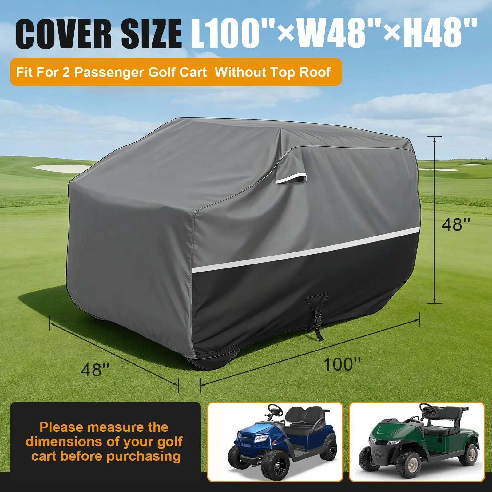 Kistrba BLJIN0141-3 2-Passenger Golf Cart Cover image 3