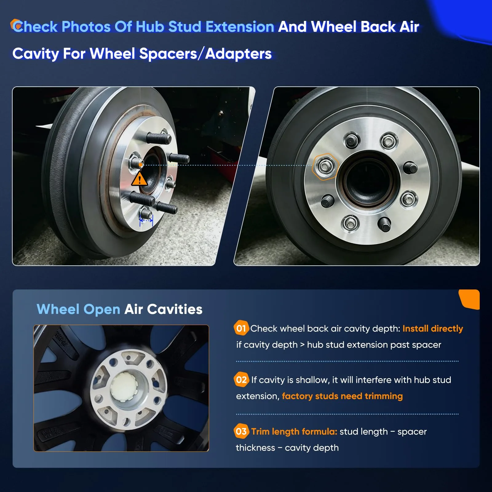 ECCPP 1.5-Inch Wheel Spacers for Club Car and EZGO image 3