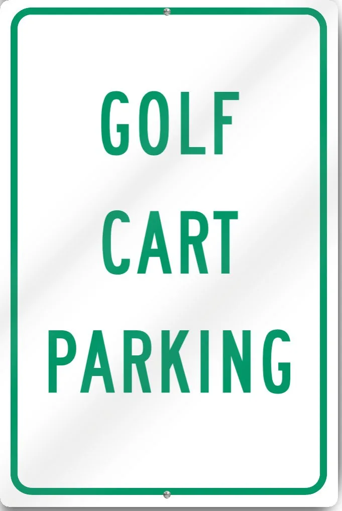 SignsToYou.com 12" x 18" Aluminum Golf Cart Parking Sign - PRK-3555